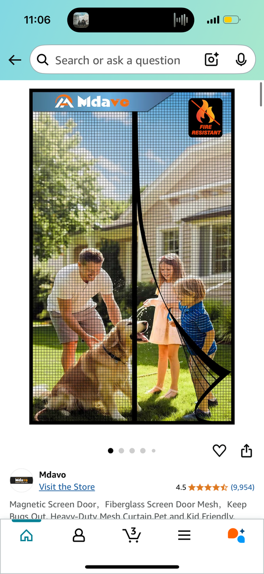 Magnetic Screen Door，Fiberglass Screen Door Mesh，Keep Bugs Out, Heavy-Duty Mesh Curtain,Pet and Kid Friendly, Works with Front Doors, Sliding Doors（32x80 Inch Fiberglass