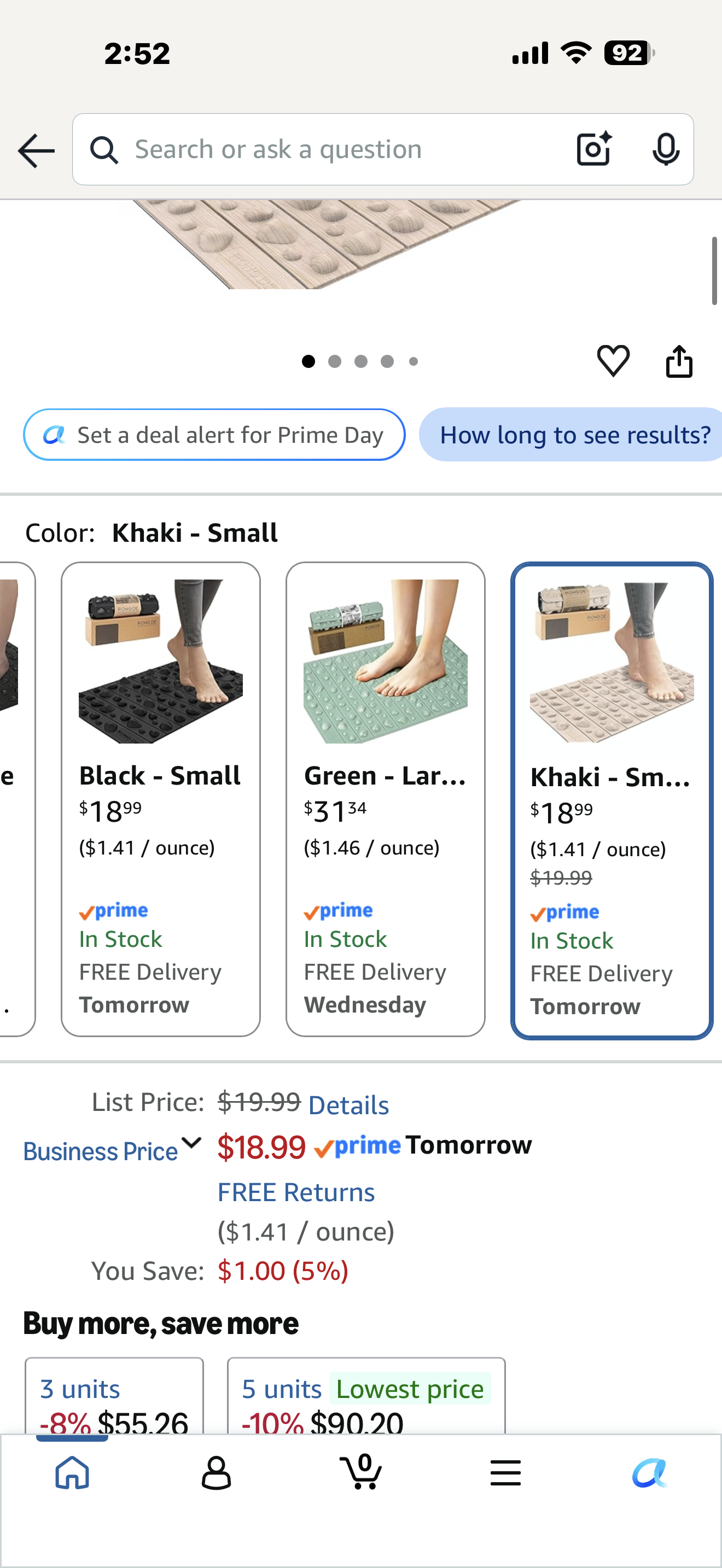 Portable Foot Massager Mat, Acupressure Mat for Feet, Reduce Plantar Tension Promote Blood Circulation, Small Reflexology Mat for Long Sitting, Anti Fatigue Office Standing Desk Mat