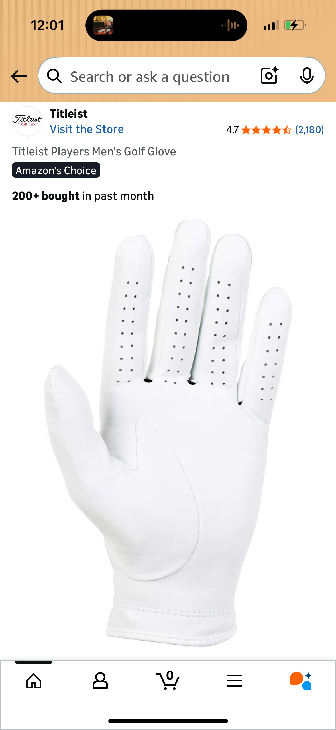 Titleist Players Men's Golf Glove