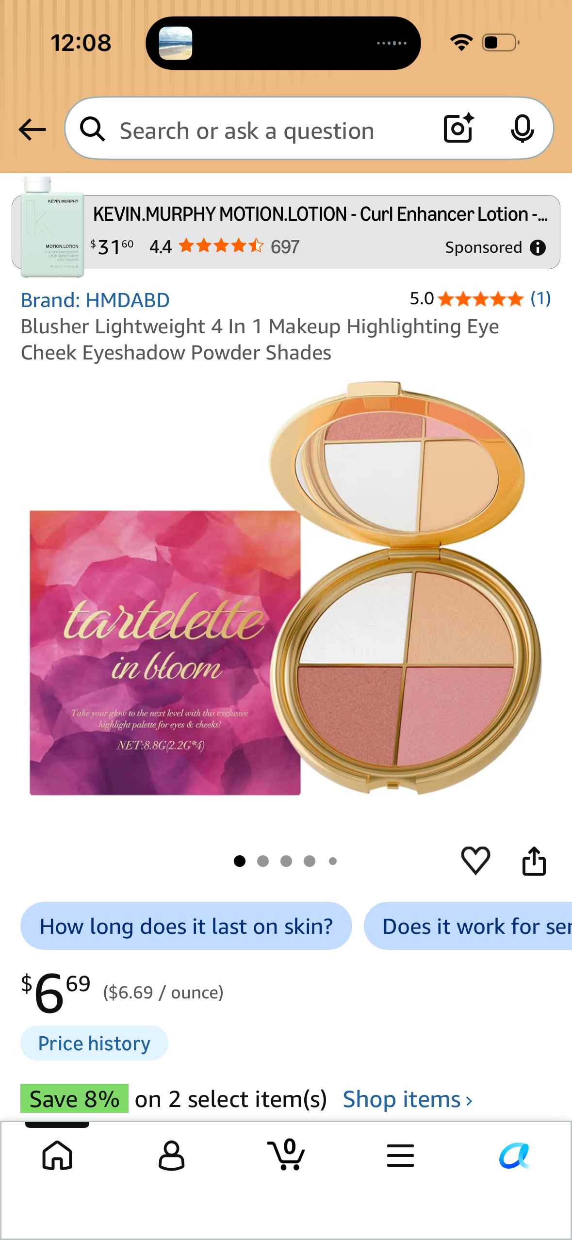 Blusher Lightweight 4 In 1 Makeup Highlighting Eye Cheek Eyeshadow Powder Shades