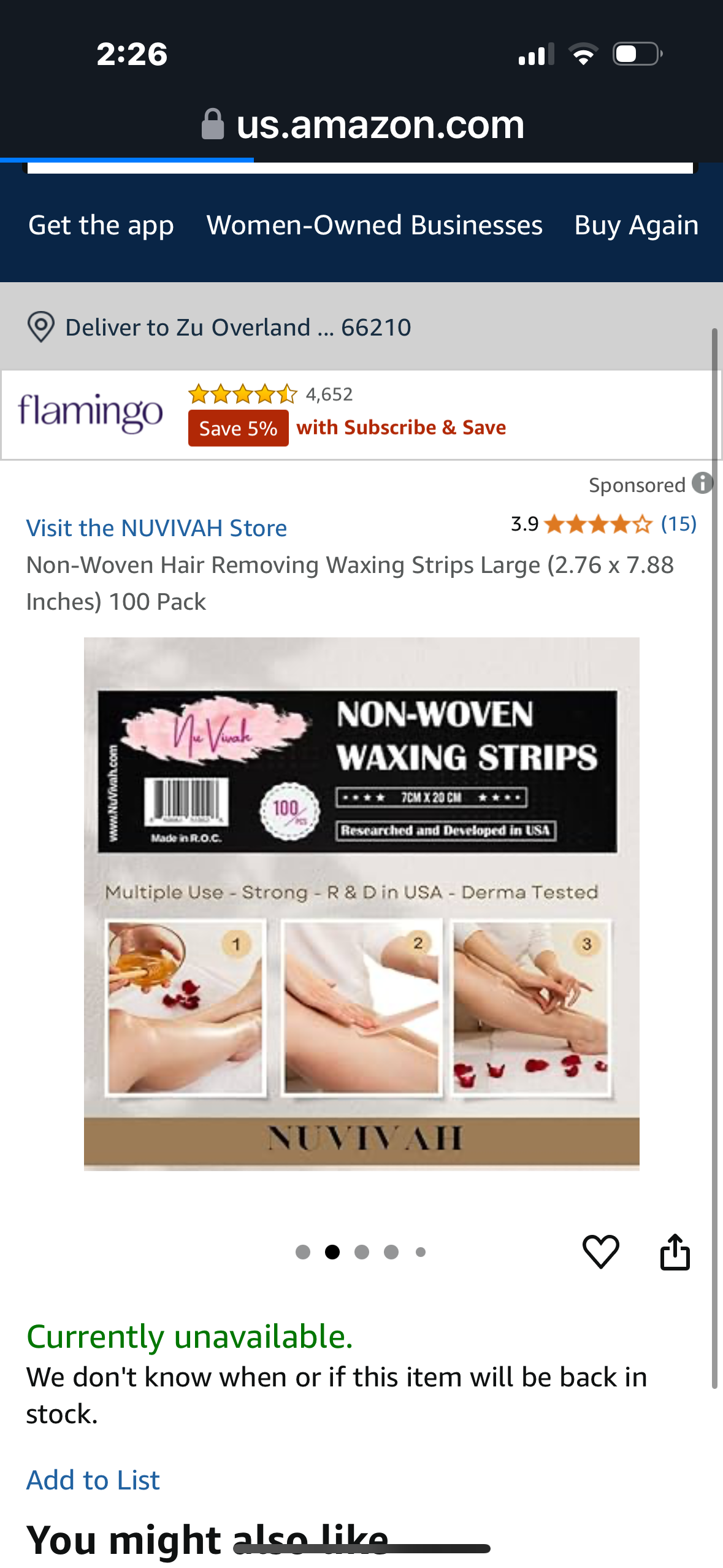 NUVIVAH Non-Woven Hair Removing Waxing Strips Large (2.76 x 7.88 Inches) 100 Pack