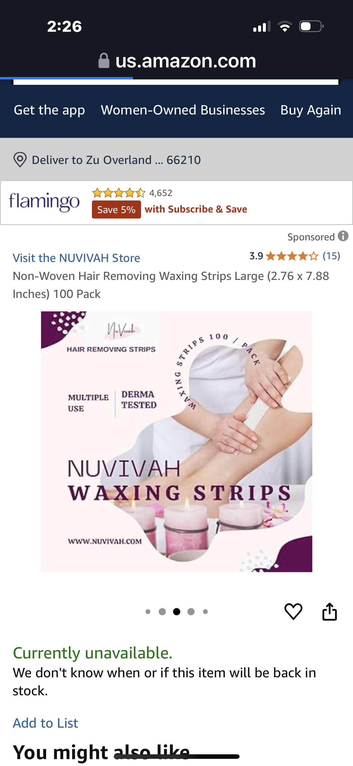 NUVIVAH Non-Woven Hair Removing Waxing Strips Large (2.76 x 7.88 Inches) 100 Pack