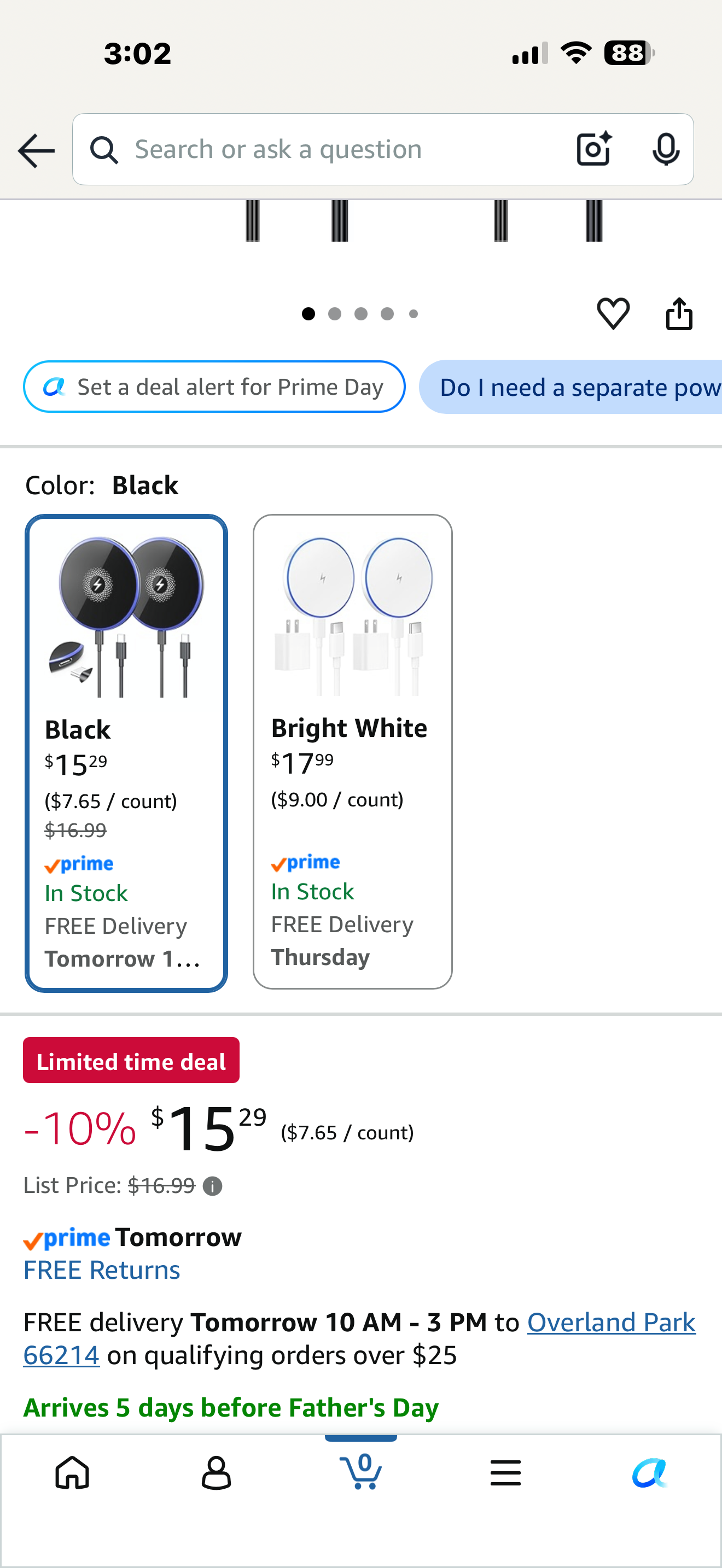 Wireless Charger 2Pack 6FT 15W