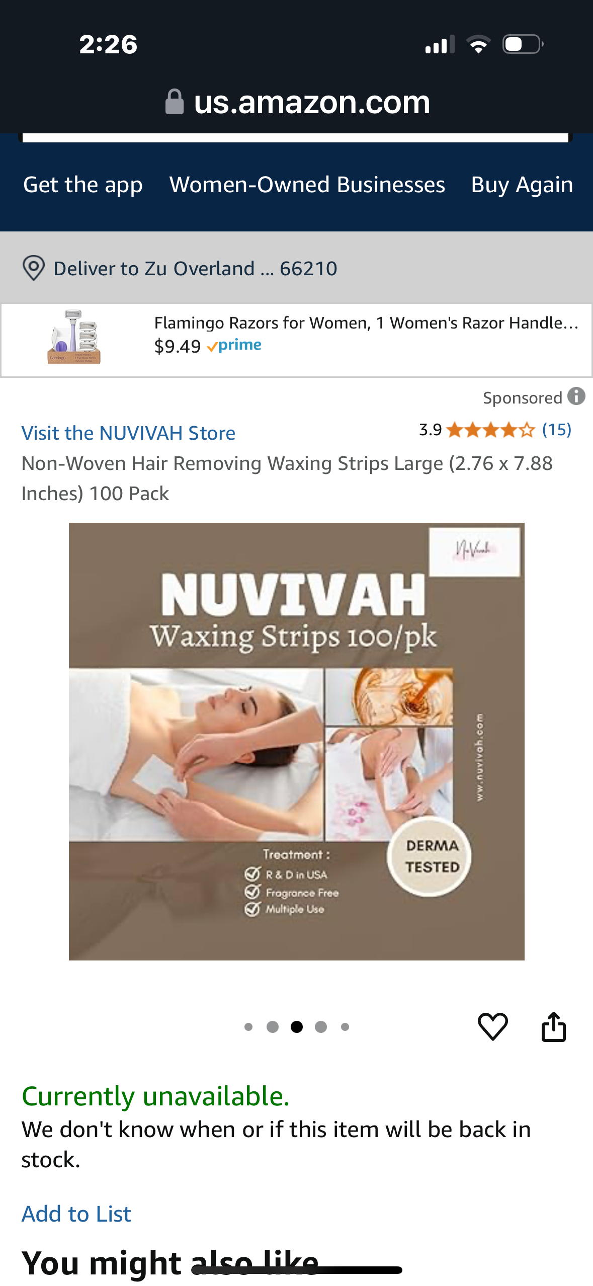 NUVIVAH Non-Woven Hair Removing Waxing Strips Large (2.76 x 7.88 Inches) 100 Pack