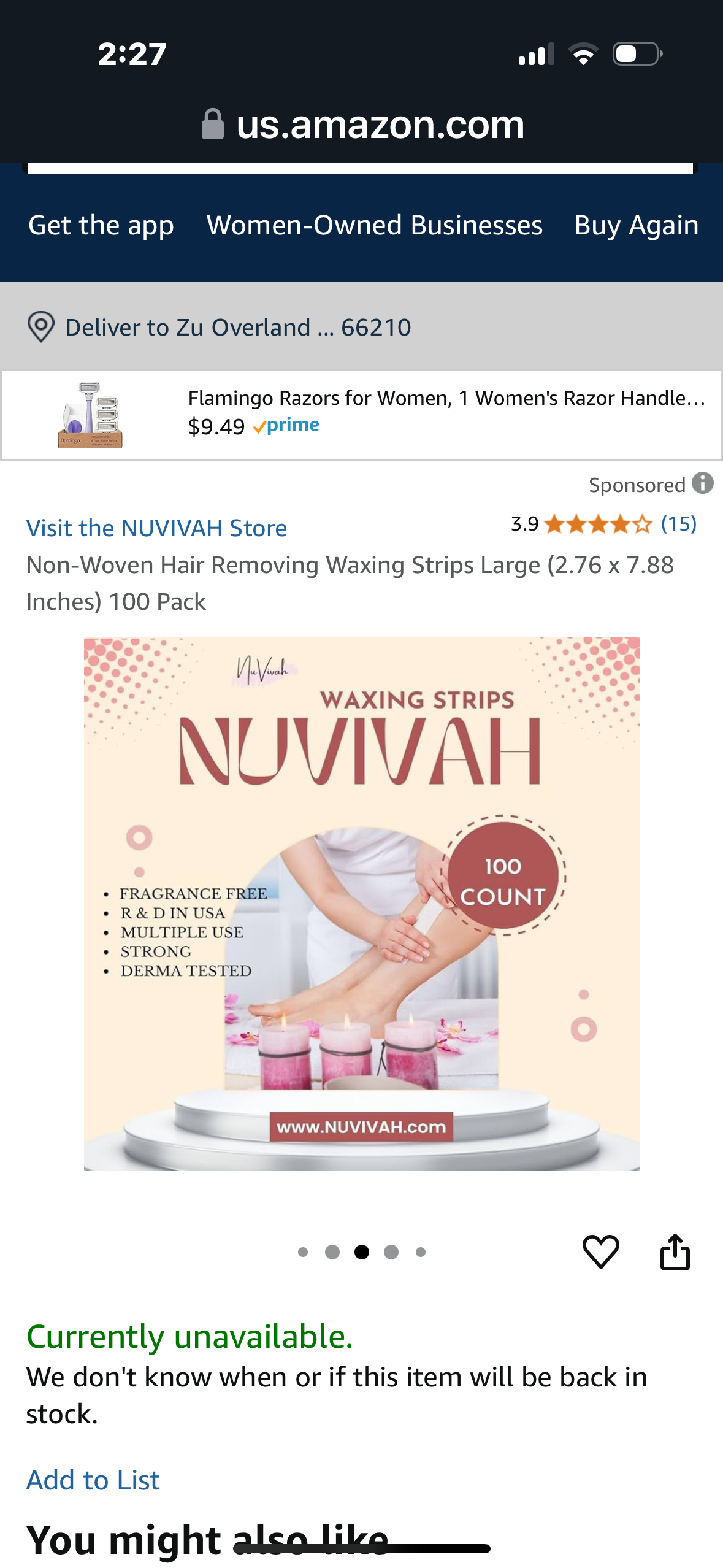 NUVIVAH Non-Woven Hair Removing Waxing Strips Large (2.76 x 7.88 Inches) 100 Pack