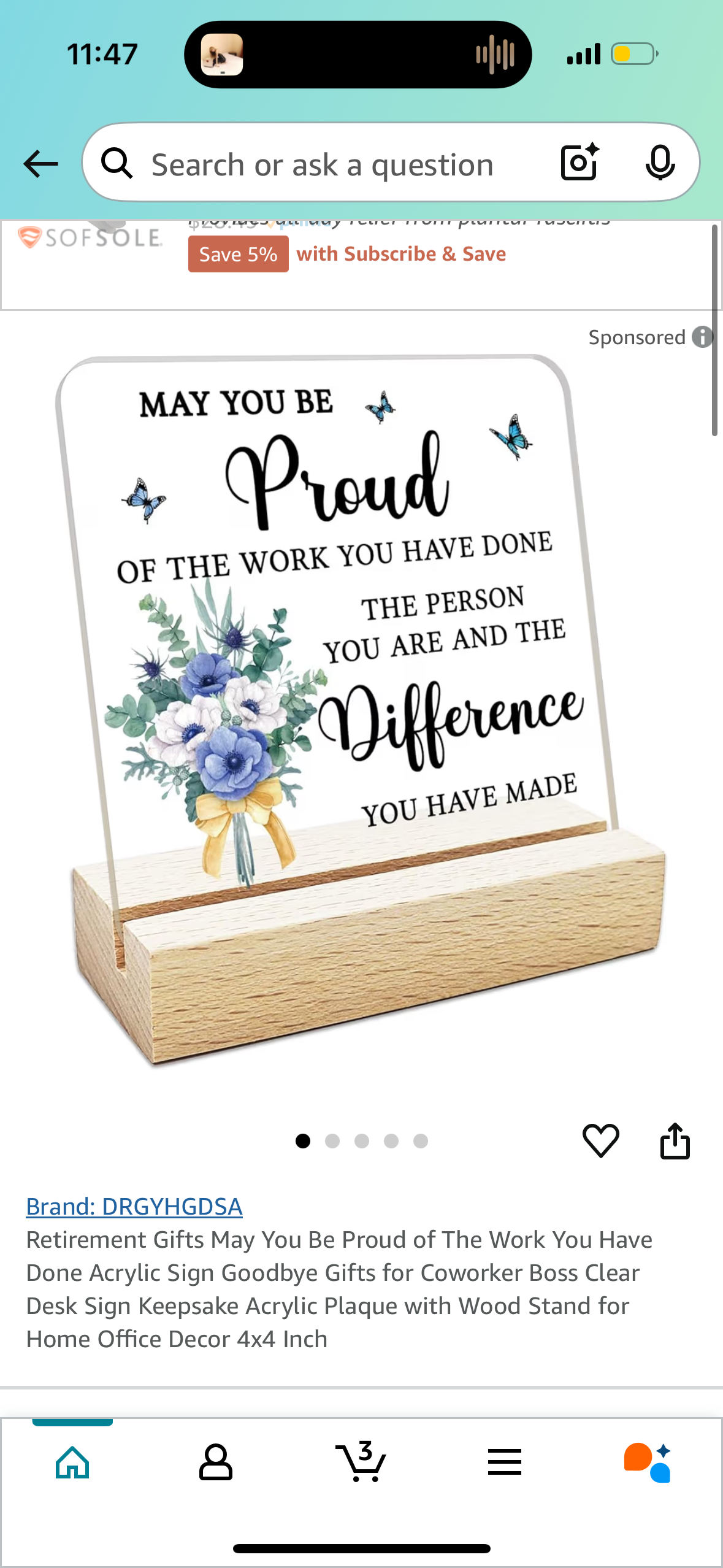 Retirement Gifts May You Be Proud of The Work You Have Done Acrylic Sign Goodbye Gifts for Coworker Boss Clear Desk Sign Keepsake Acrylic Plaque with Wood Stand for Home Office Decor 4x4 Inch