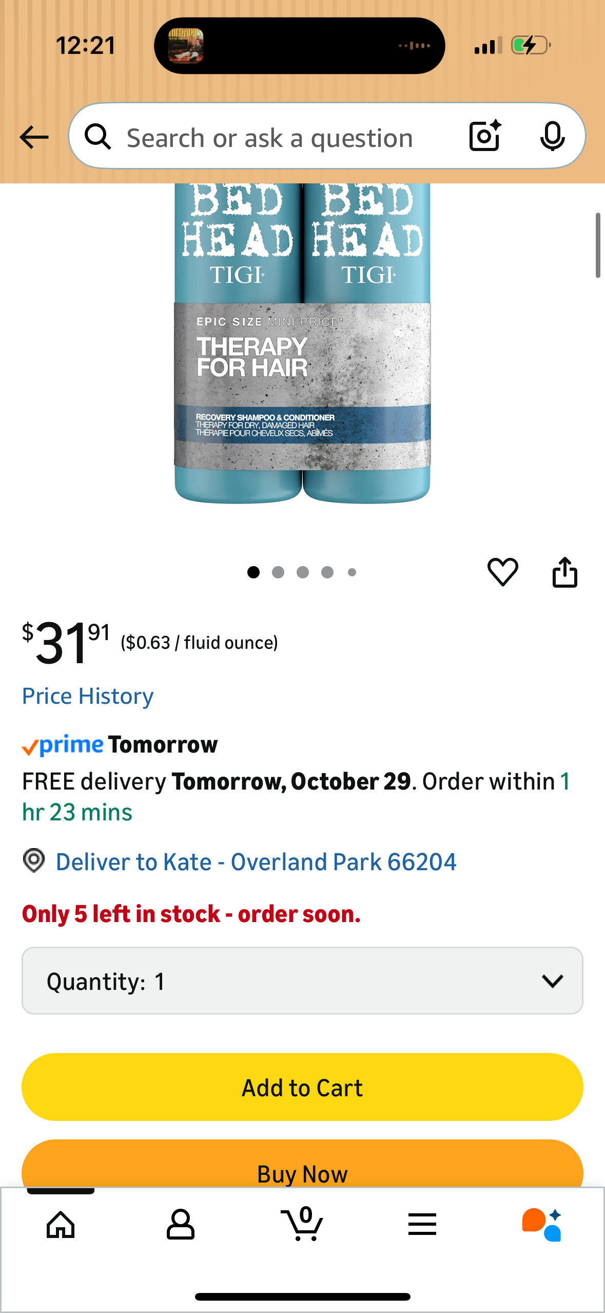 Tigi Bed Head Tween Recovery Shampoo + Conditioner je 750 ml [Badartikel] by Re