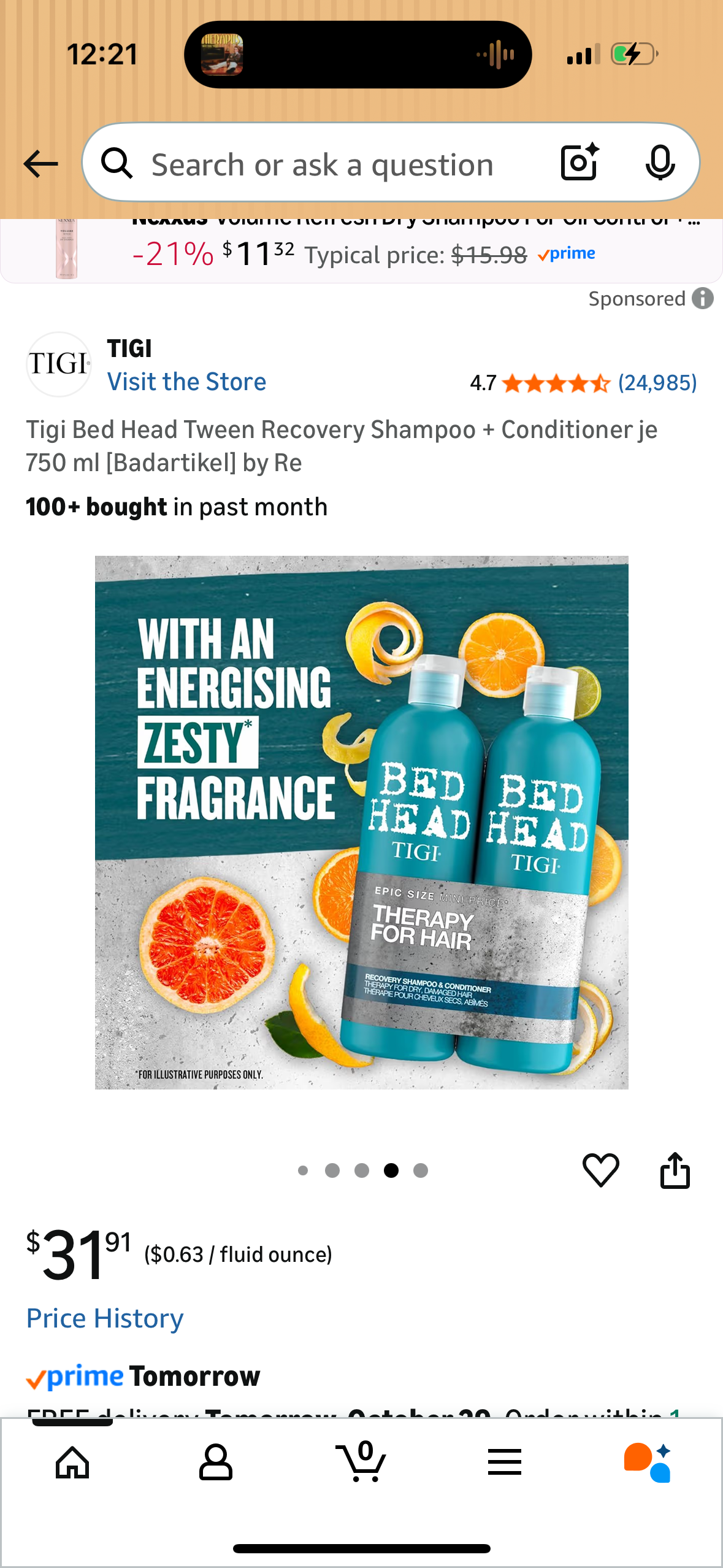 Tigi Bed Head Tween Recovery Shampoo + Conditioner je 750 ml [Badartikel] by Re