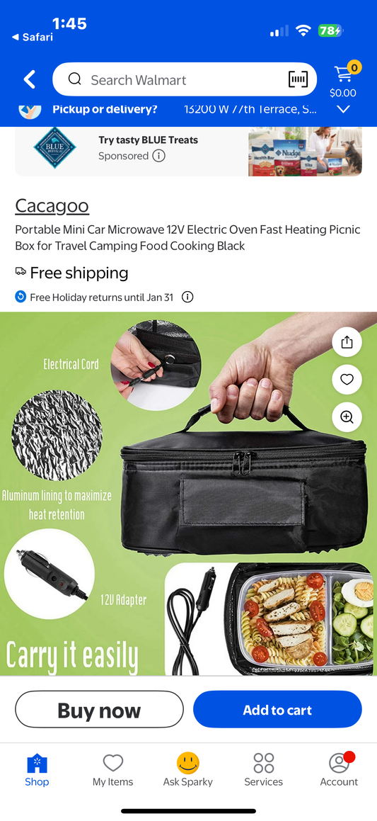 Mini Portable Oven, 12V 90W Electric Oven Fast Heating Picnic Box, Personal Car Microwave Reheating, Leak Proof Food Warmer, Heated Lunch Box for Cooking Food Car,Travel, Camping