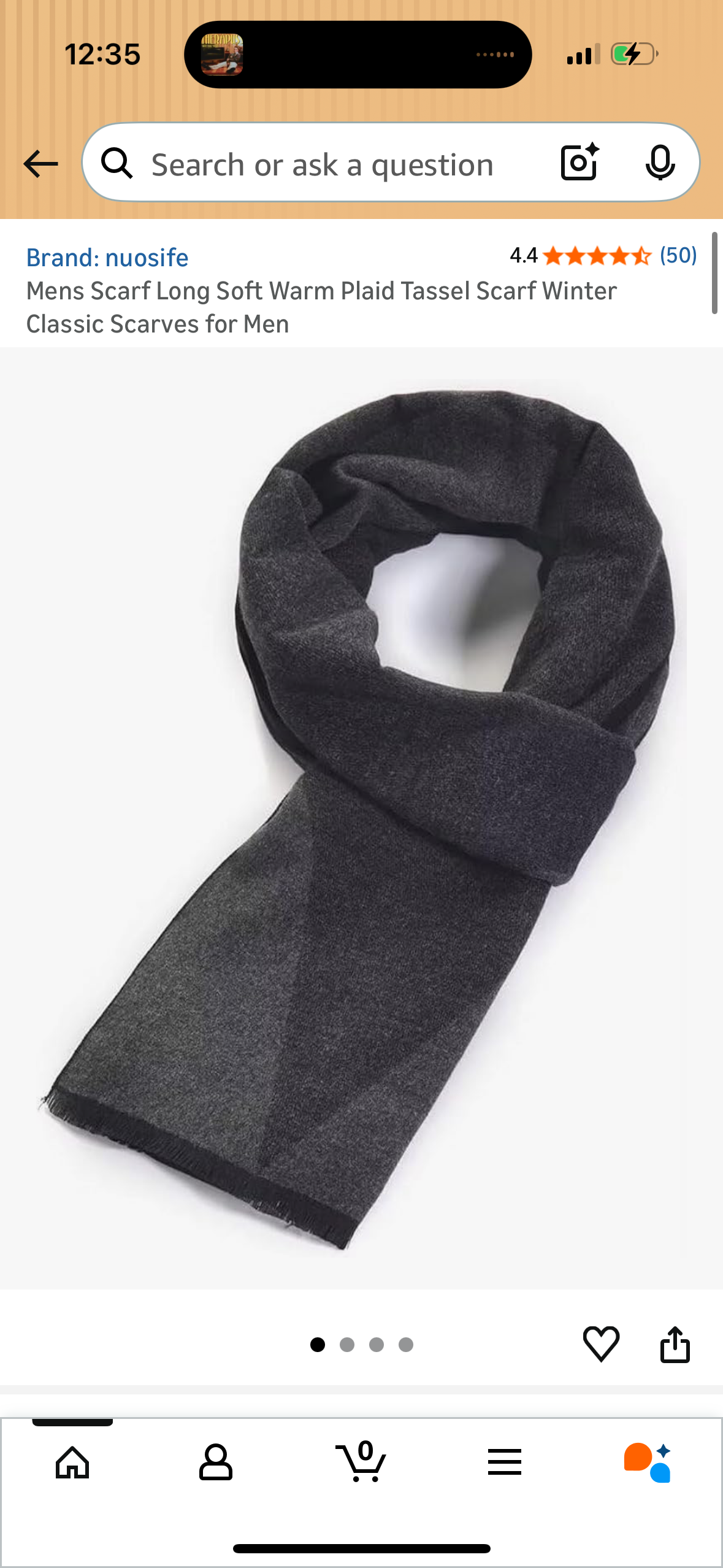 Mens Scarf Long Soft Warm Plaid Tassel Scarf Winter Classic Scarves for Men