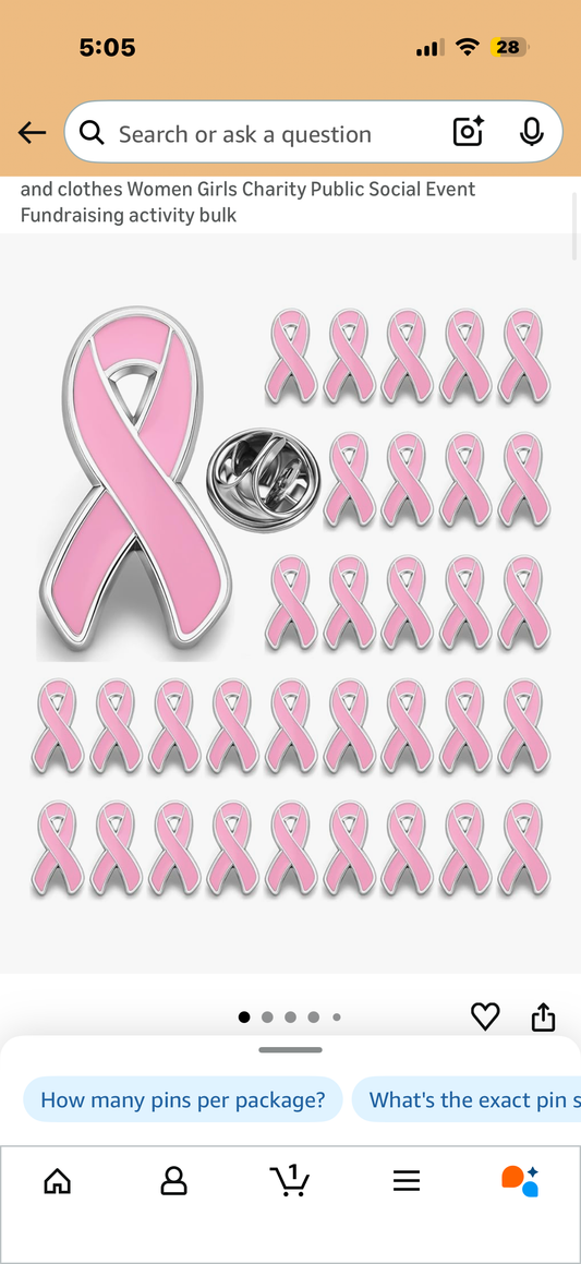 100 pieces Breast Cancer Awareness Lapel Pins Pink Hope Ribbon Brooch for Doctors nurses Backpack hat and clothes Women Girls Charity Public Social Event Fundraising activity bulk
