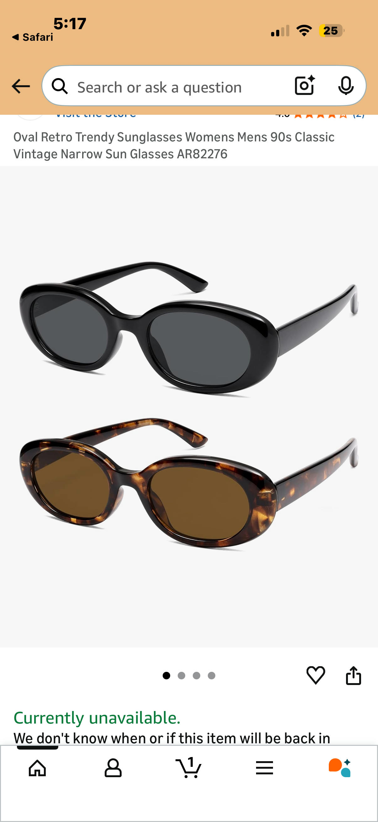 Oval Retro Trendy Sunglasses Womens Mens 90s Classic Vintage Narrow Sun Glasses AR82276