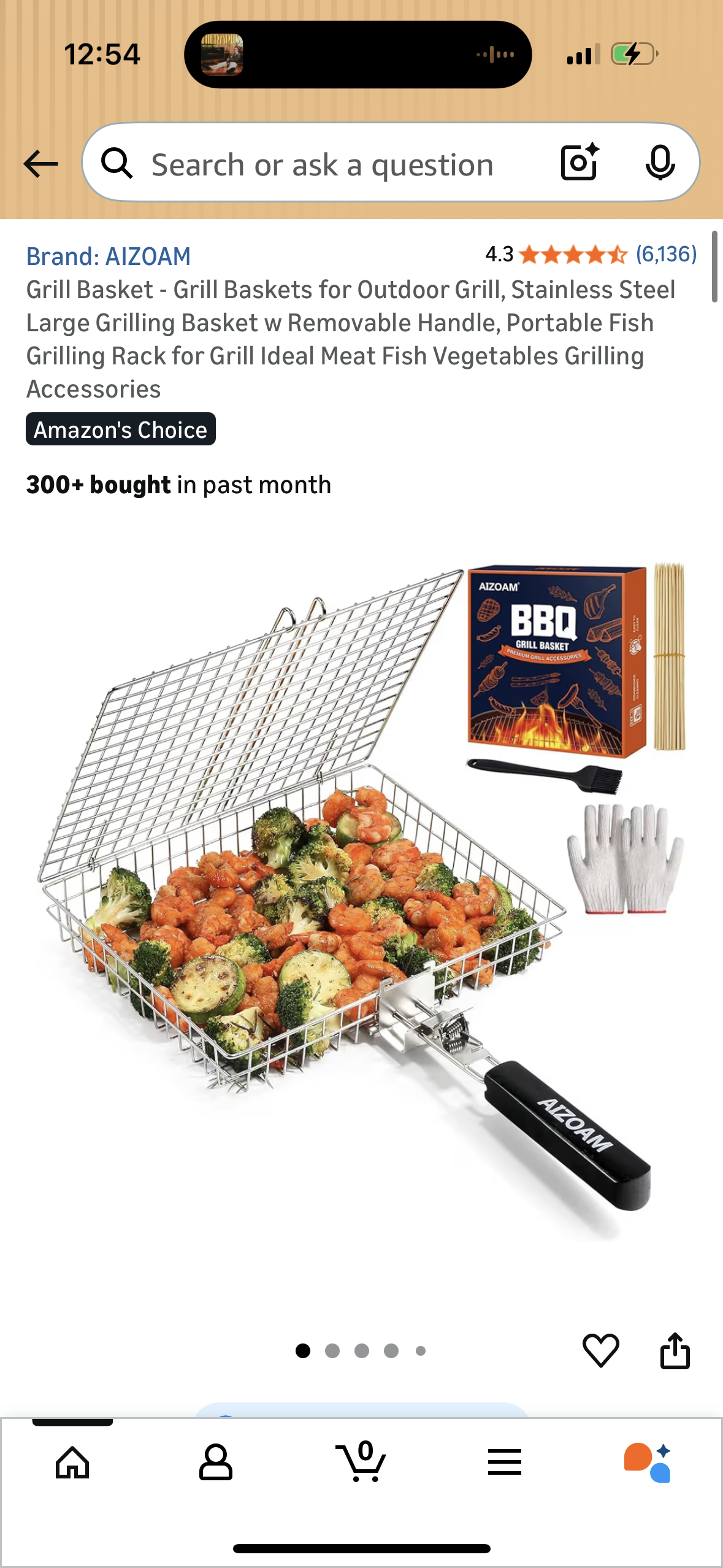 Grill Basket - Grill Baskets for Outdoor Grill, Stainless Steel Large Grilling Basket w Removable Handle, Portable Fish Grilling Rack for Grill Ideal Meat Fish Vegetables Grilling Accessories