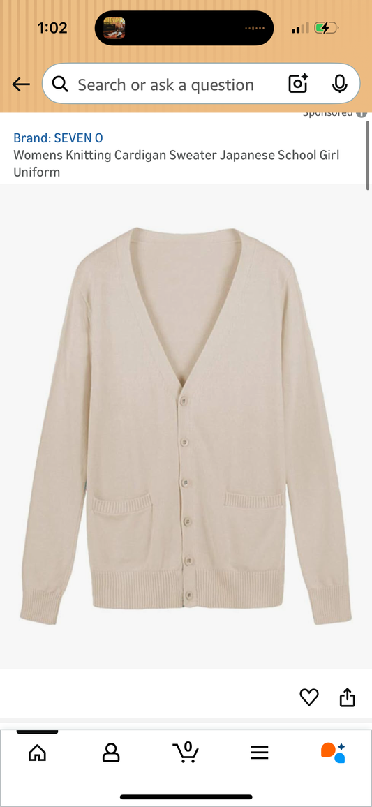 Women’s Knitted Cardigan, Tan (Size Large)