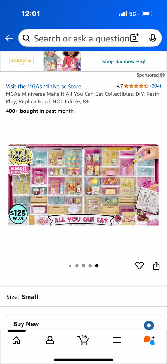 MGA's Miniverse Make It All You Can Eat Collectibles, DIY, Resin Play, Replica Food, NOT Edible, 8