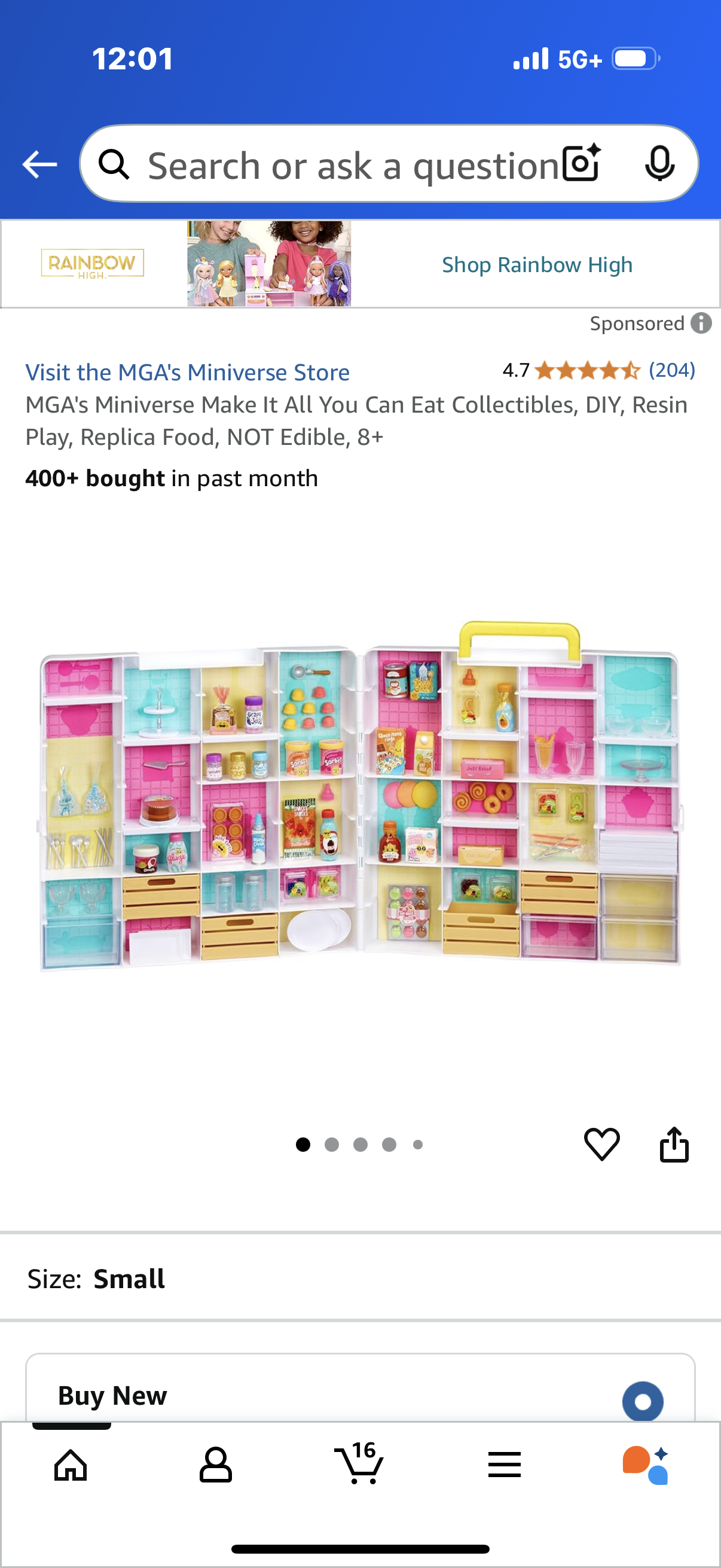 MGA's Miniverse Make It All You Can Eat Collectibles, DIY, Resin Play, Replica Food, NOT Edible, 8