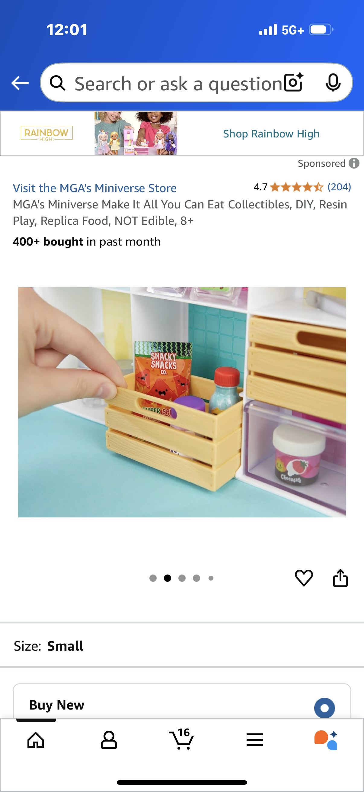 MGA's Miniverse Make It All You Can Eat Collectibles, DIY, Resin Play, Replica Food, NOT Edible, 8