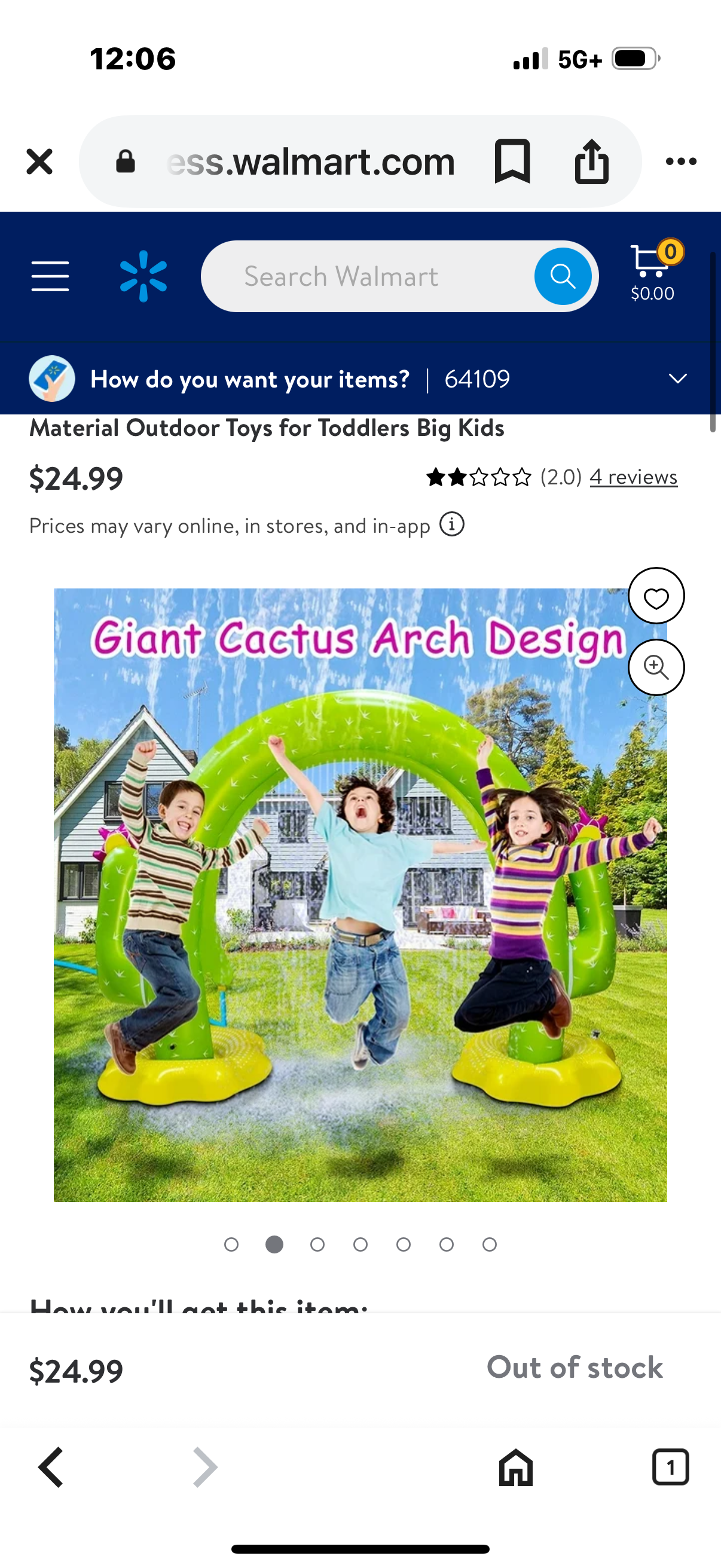 Inflatable Cactus Water Sprinkler for Kids, 100"X 65" Large Arch Toddler Sprinkler with Environmental Friendly PVC Material Outdoor Toys for Toddlers Big Kids