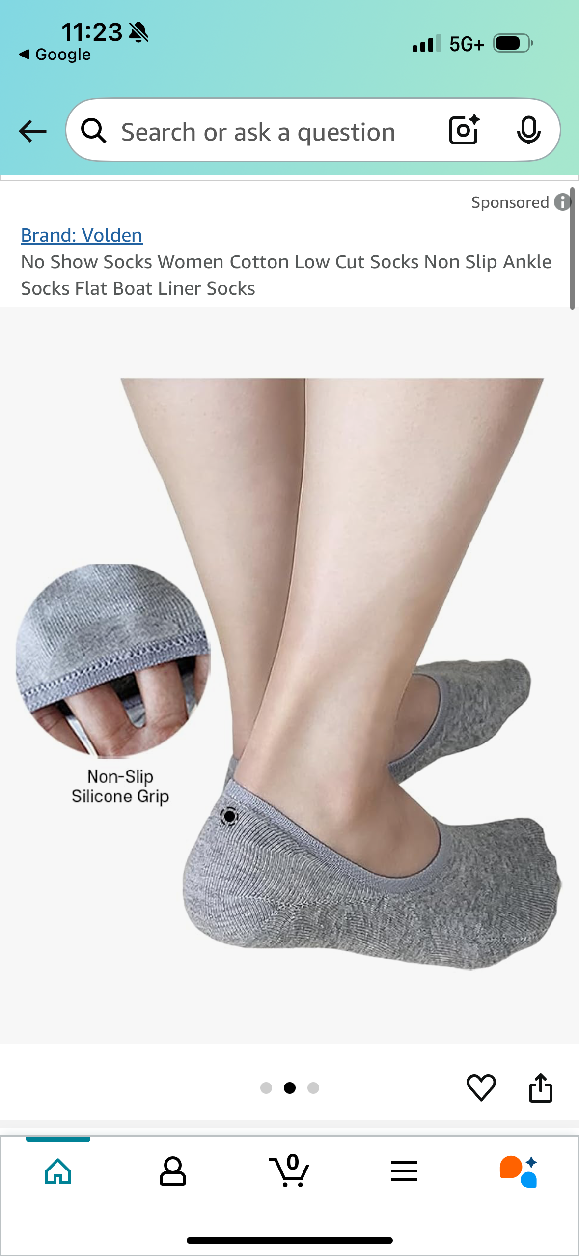 No Show Socks Women Cotton Low Cut Socks Non Slip Ankle Socks Flat Boat Liner Socks