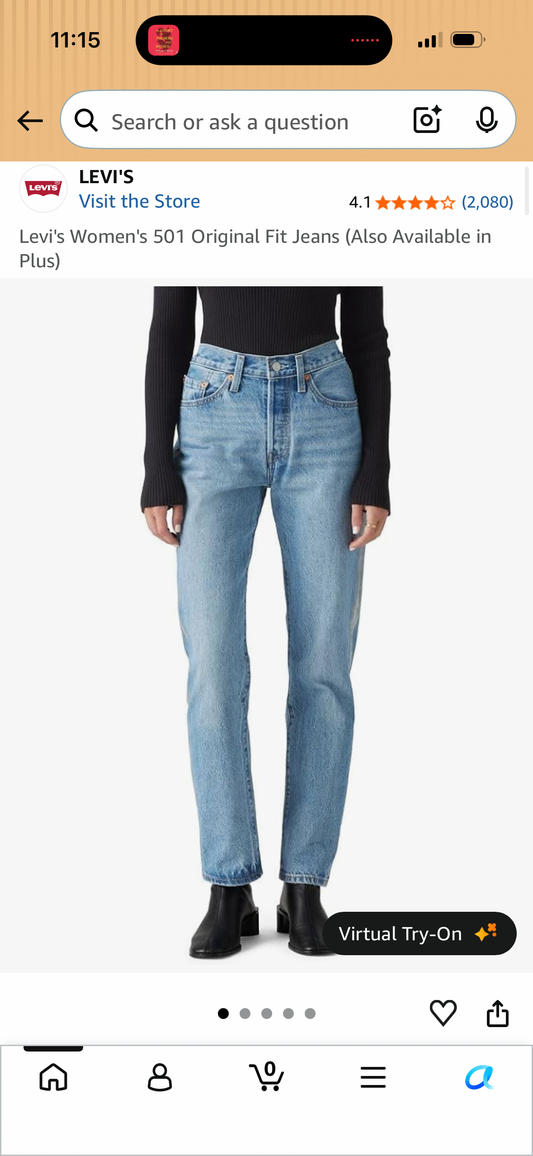 Levi's Women's 501 Original Fit Jeans (Size 28W x 30L)