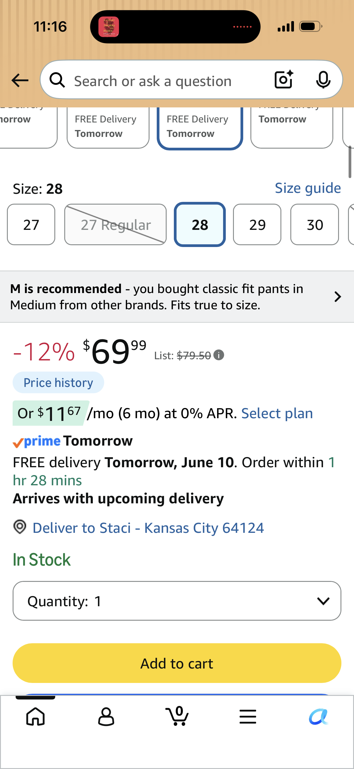 Levi's Women's 501 Original Fit Jeans (Size 28W x 30L)