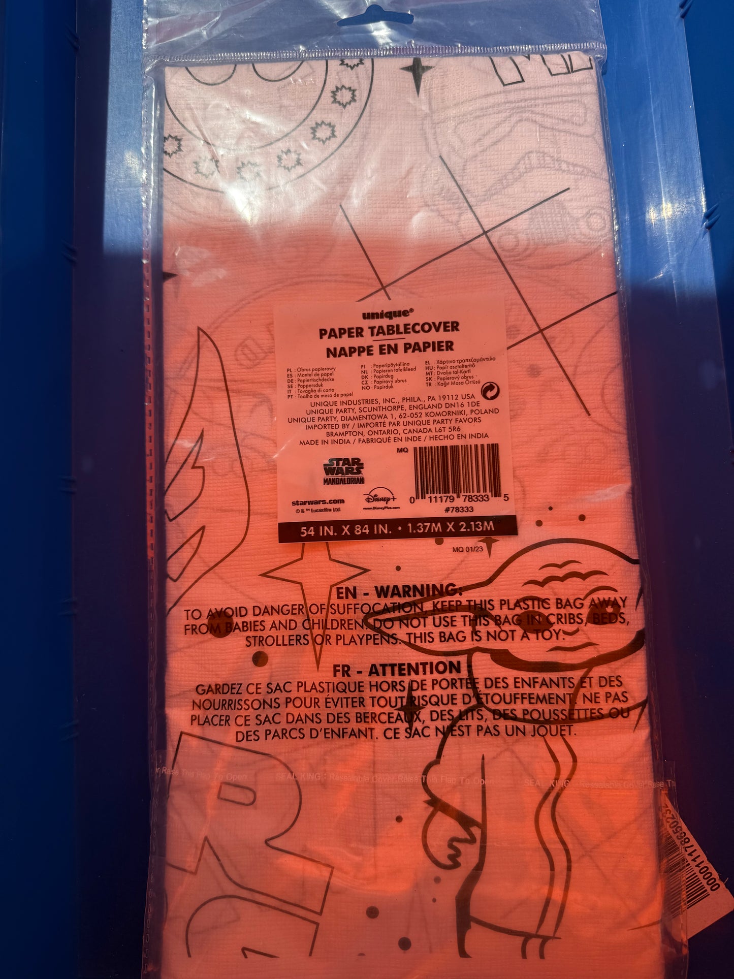 Stars Wars Activity and Coloring Fun Paper Table Cover
