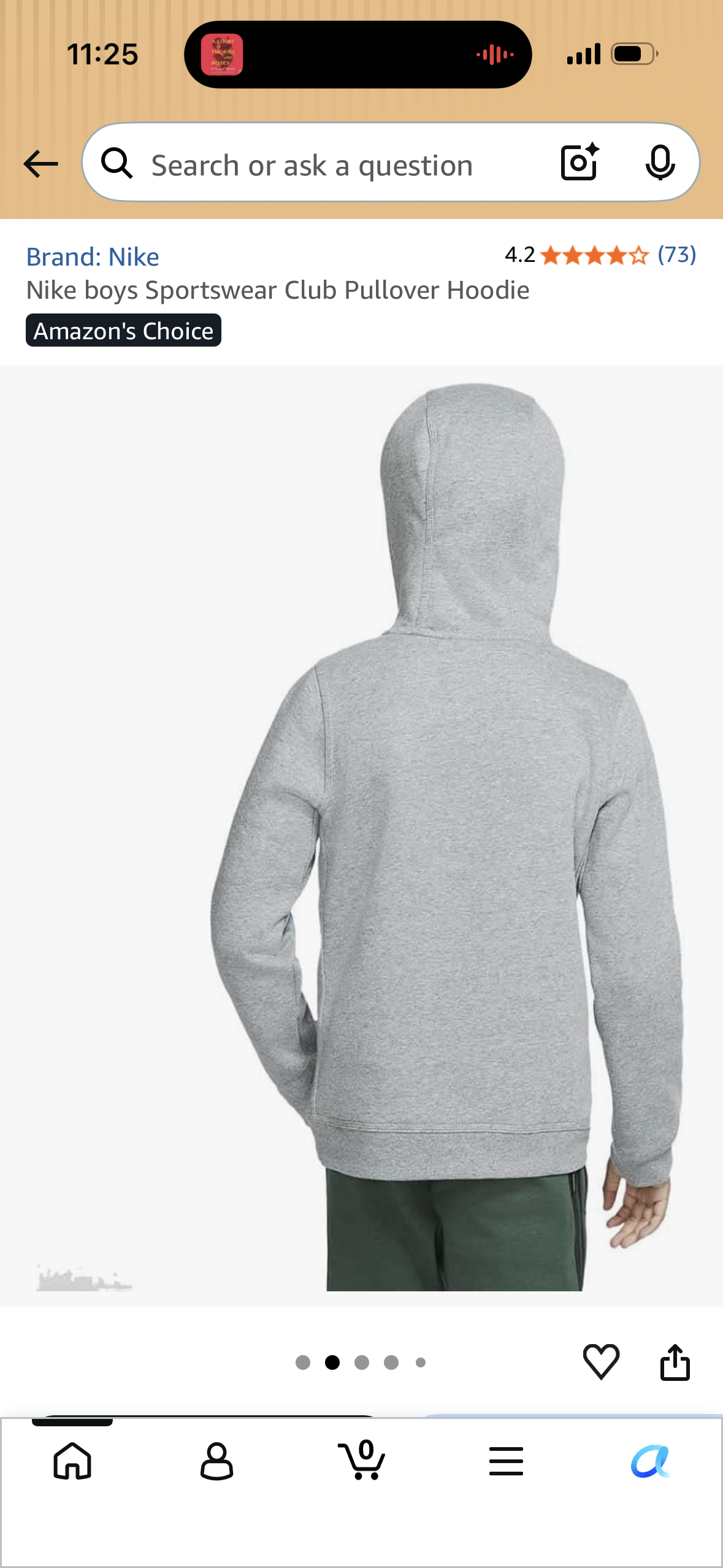 Nike boys Sportswear Club Pullover Hoodie (Size Small)
