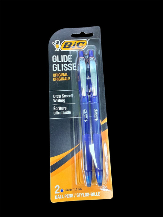 BIC Ball Pen, Medium Point 1.0 mm, Blue | Retractable | Atlantis Original | 2-Count
