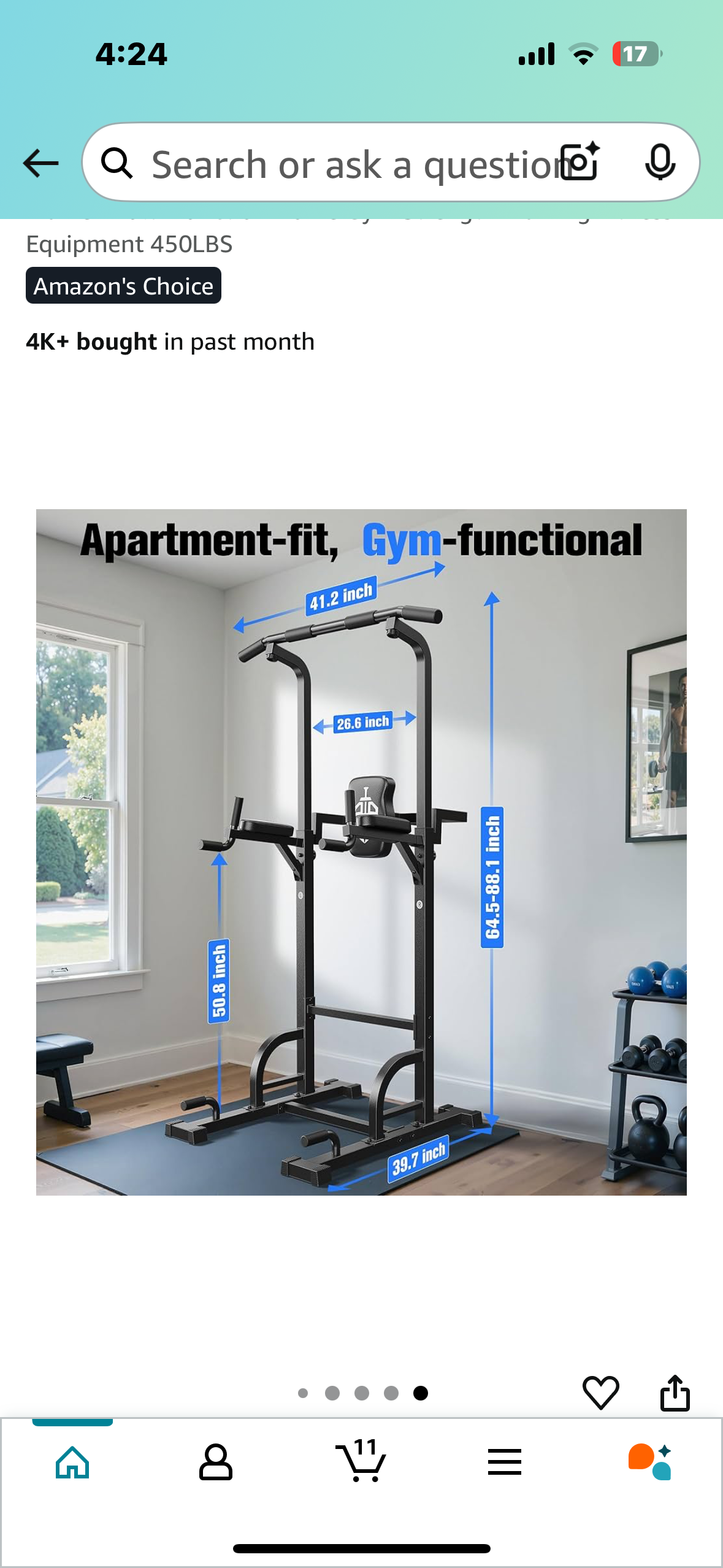 Sportsroyals Pull Up Bar Dip Station Power Tower, Multi-Function Home Gym Fitness Training 
Equipment 450LBS (W470)