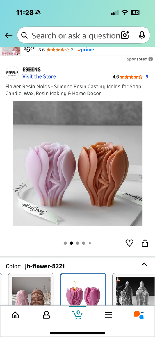 Flower Resin Molds - Silicone Resin Casting Molds for Soap, Candle, Wax, Resin Making & Home Decor