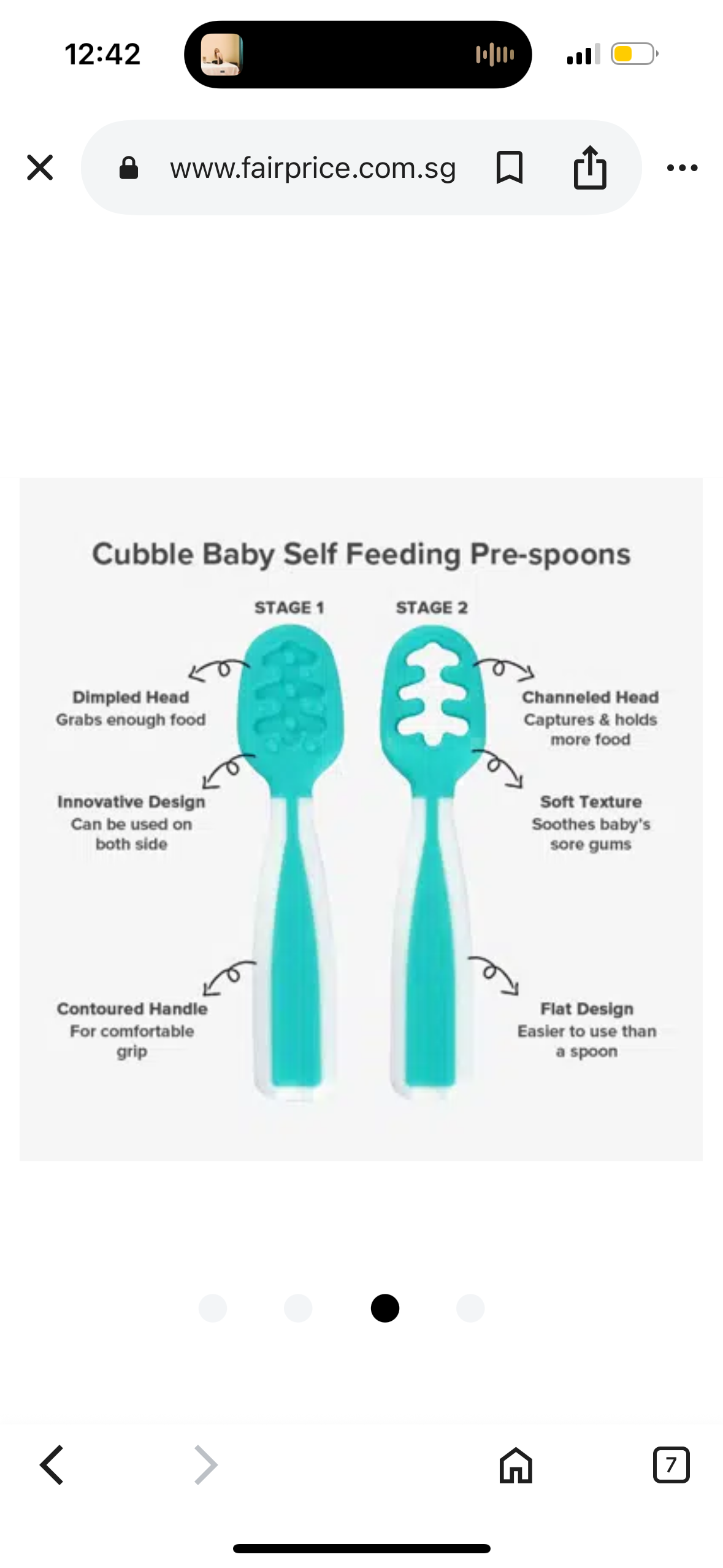 Cuddle Baby Self-Feeding Pre-Spoon Set Pink