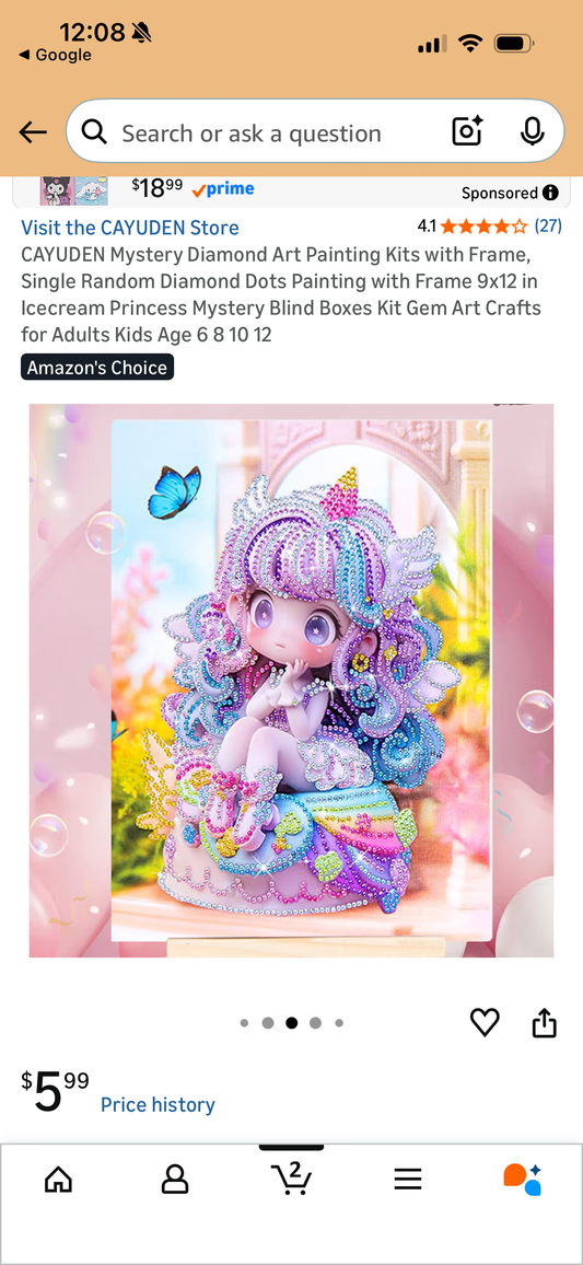 StormSpark Diamond Painting Kits for Girls Perfect Arts and Crafts Kit for Girl Ages 4-12 (Classic)