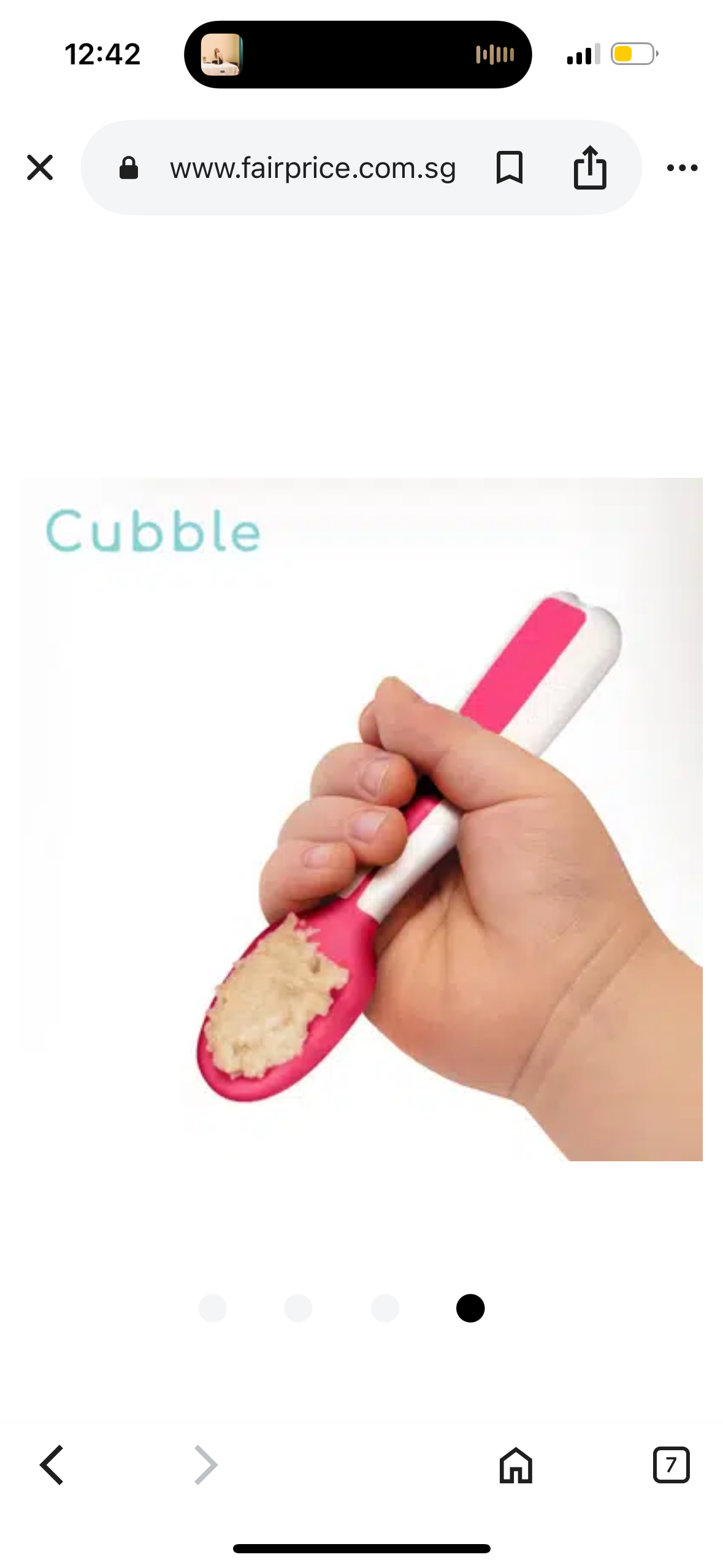 Cuddle Baby Self-Feeding Pre-Spoon Set Pink