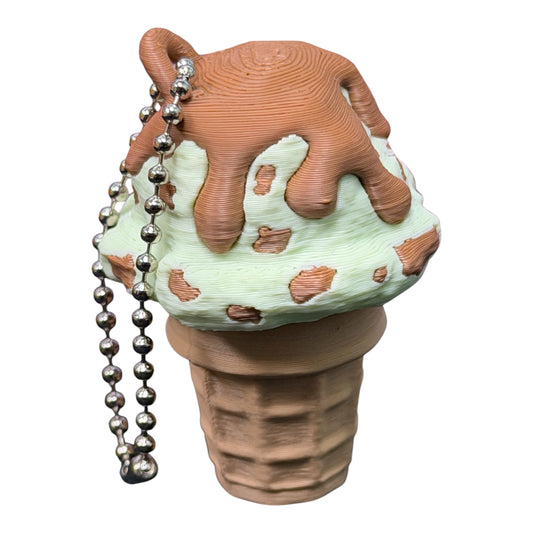 Mint Chocolate Chip Ice Cream Cone Clicker/Clicky Fidget