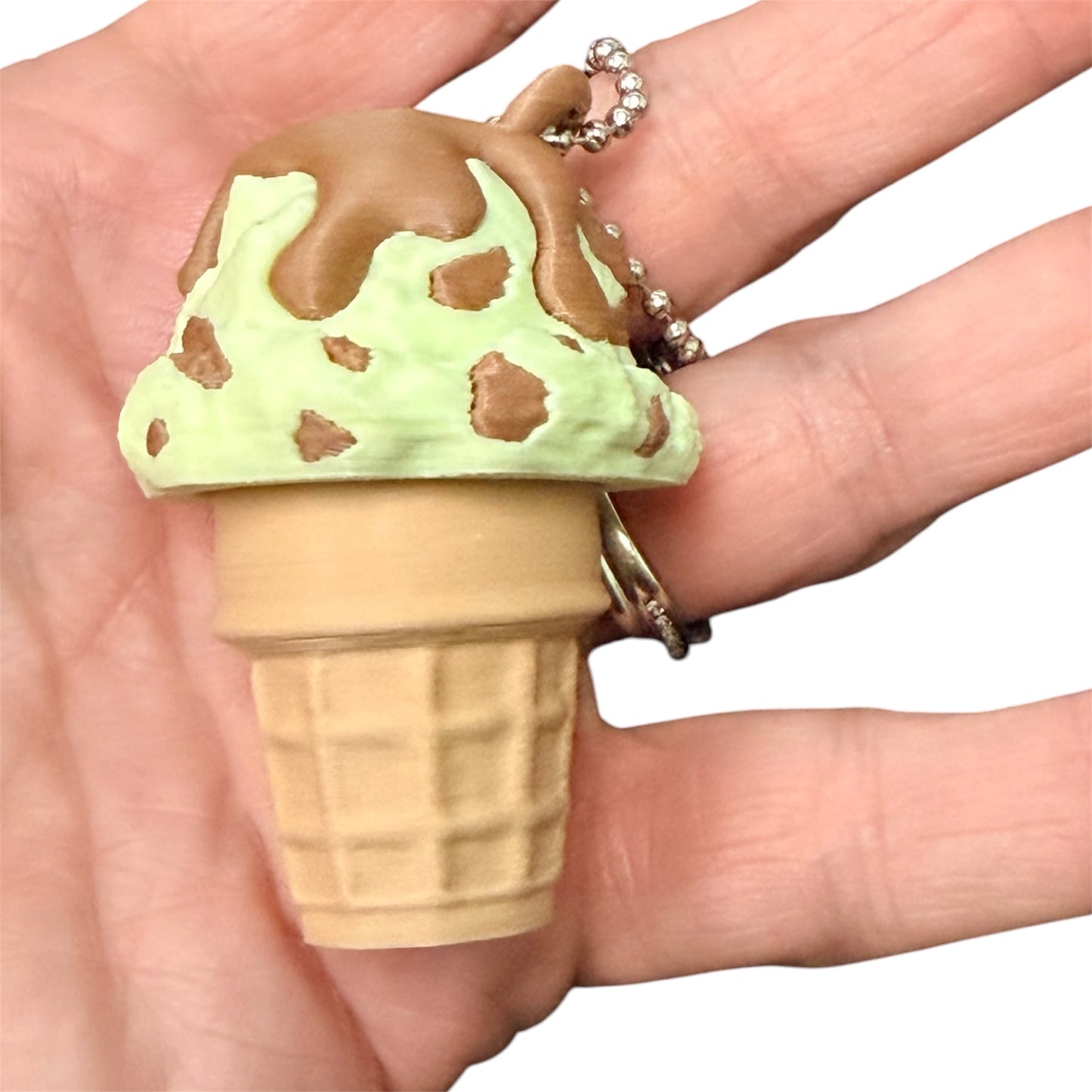 Mint Chocolate Chip Ice Cream Cone Clicker/Clicky Fidget