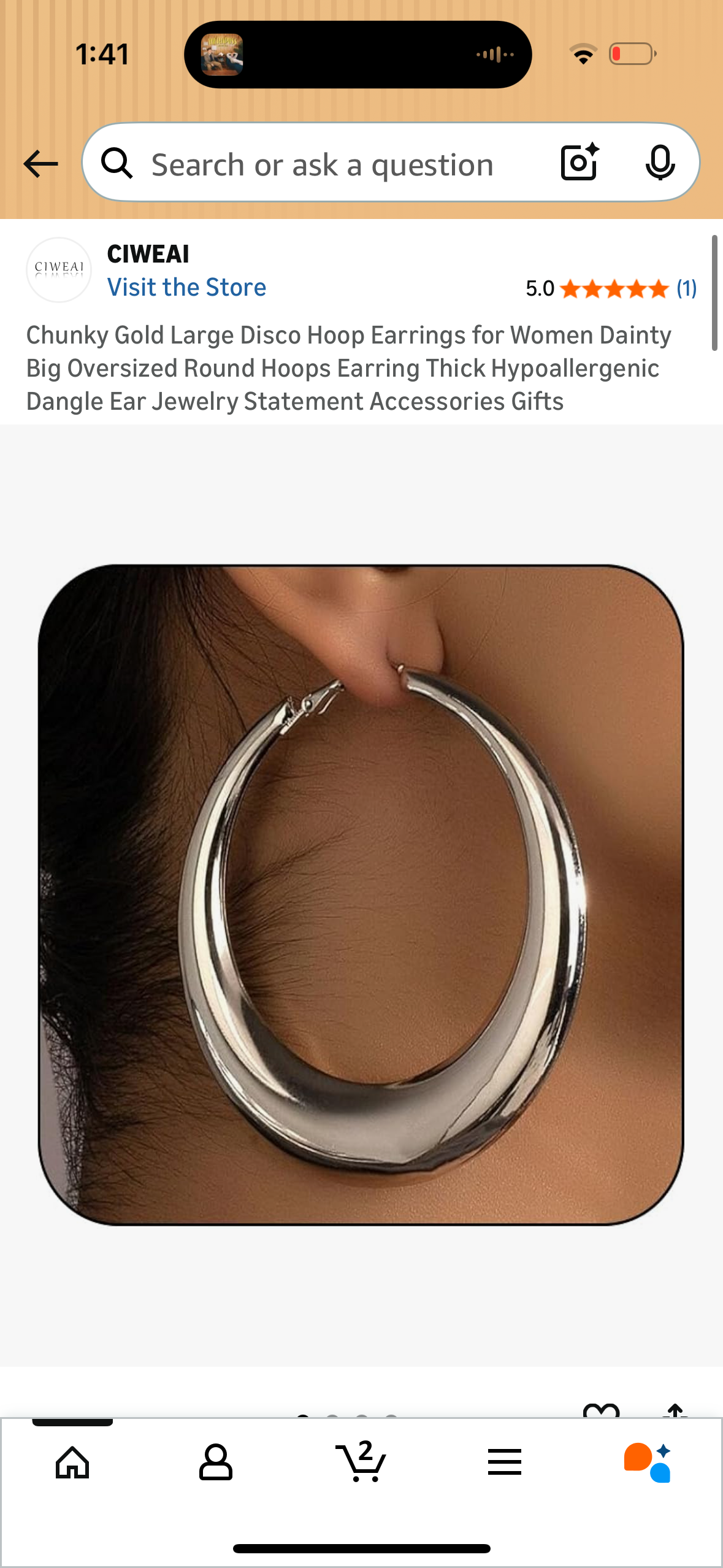 Chunky Gold Large Disco Hoop Earrings for Women Dainty Big Oversized Round Hoops Earring Thick Hypoallergenic Dangle Ear Jewelry Statement Accessories Gifts