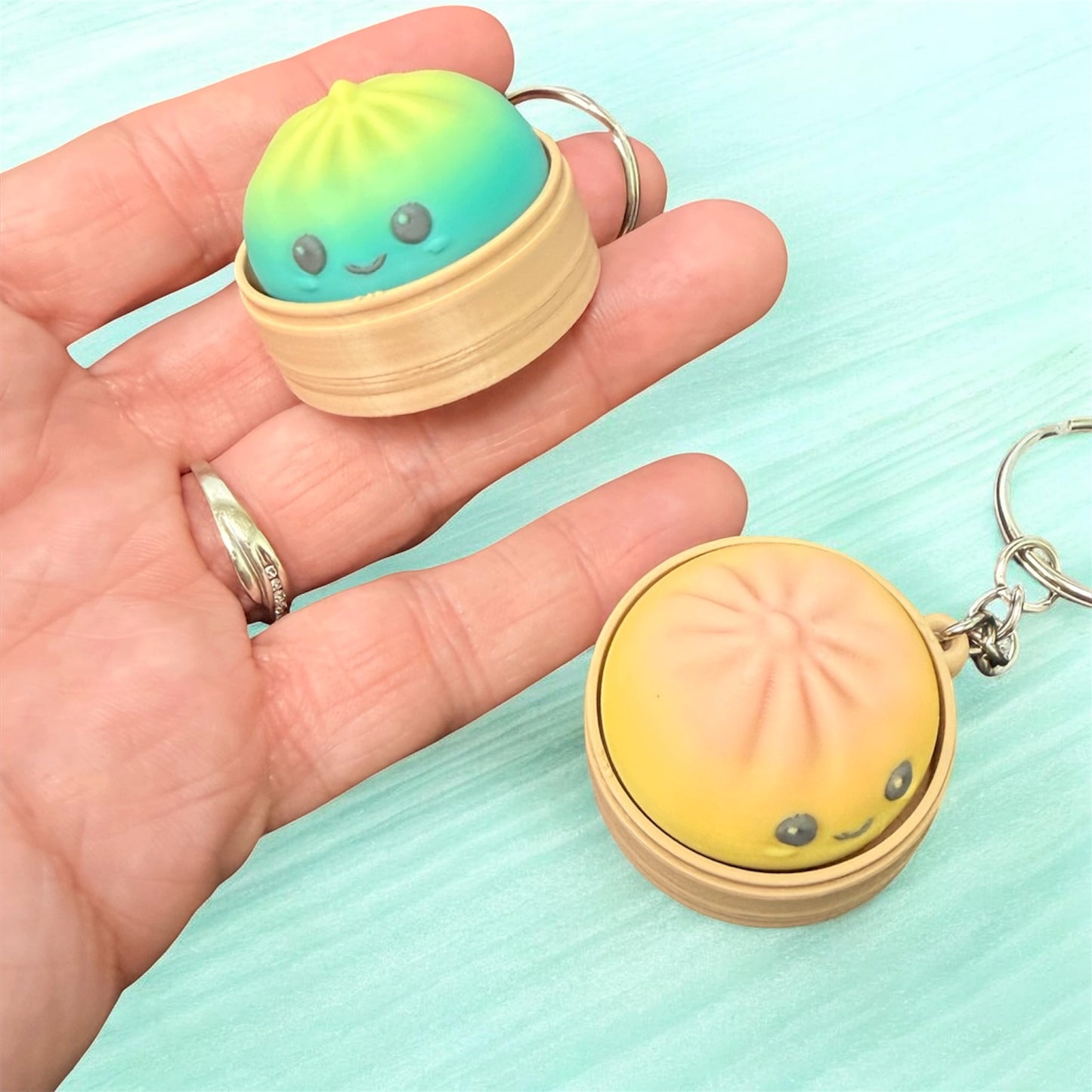2-Pack Dumpling Clicker/Clicky Fidget Keychain
