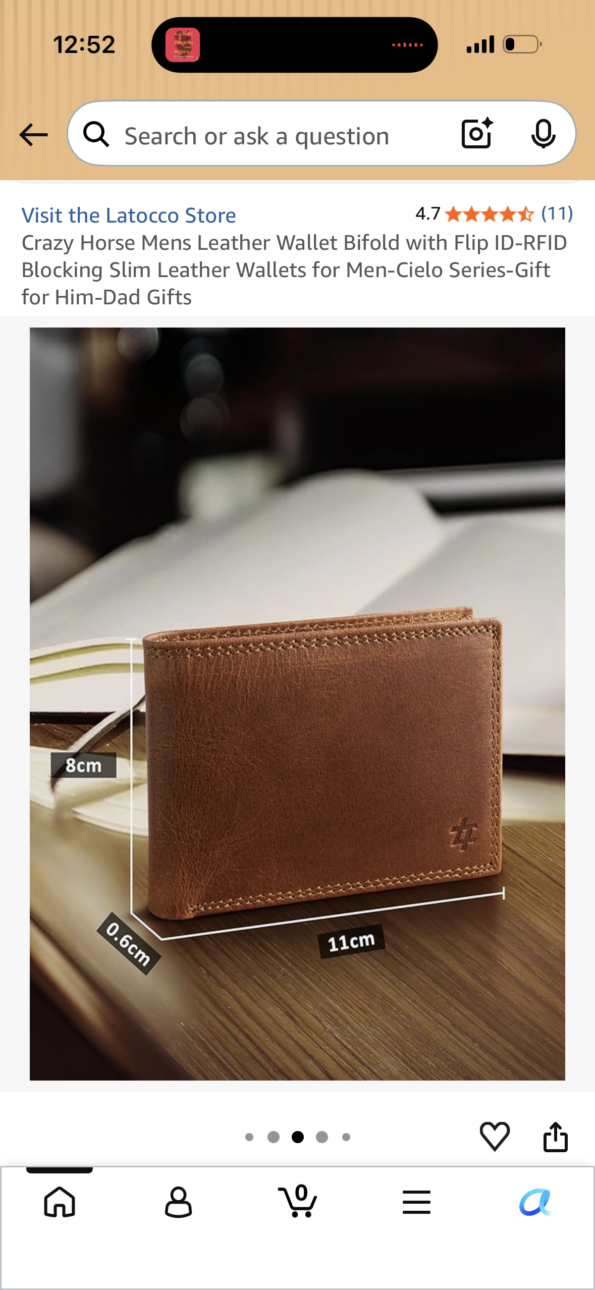 Crazy Horse Mens Leather Wallet Bifold with Flip ID-RFID Blocking Slim Leather Wallets for Men-Cielo Series-Gift for Him-Dad Gifts