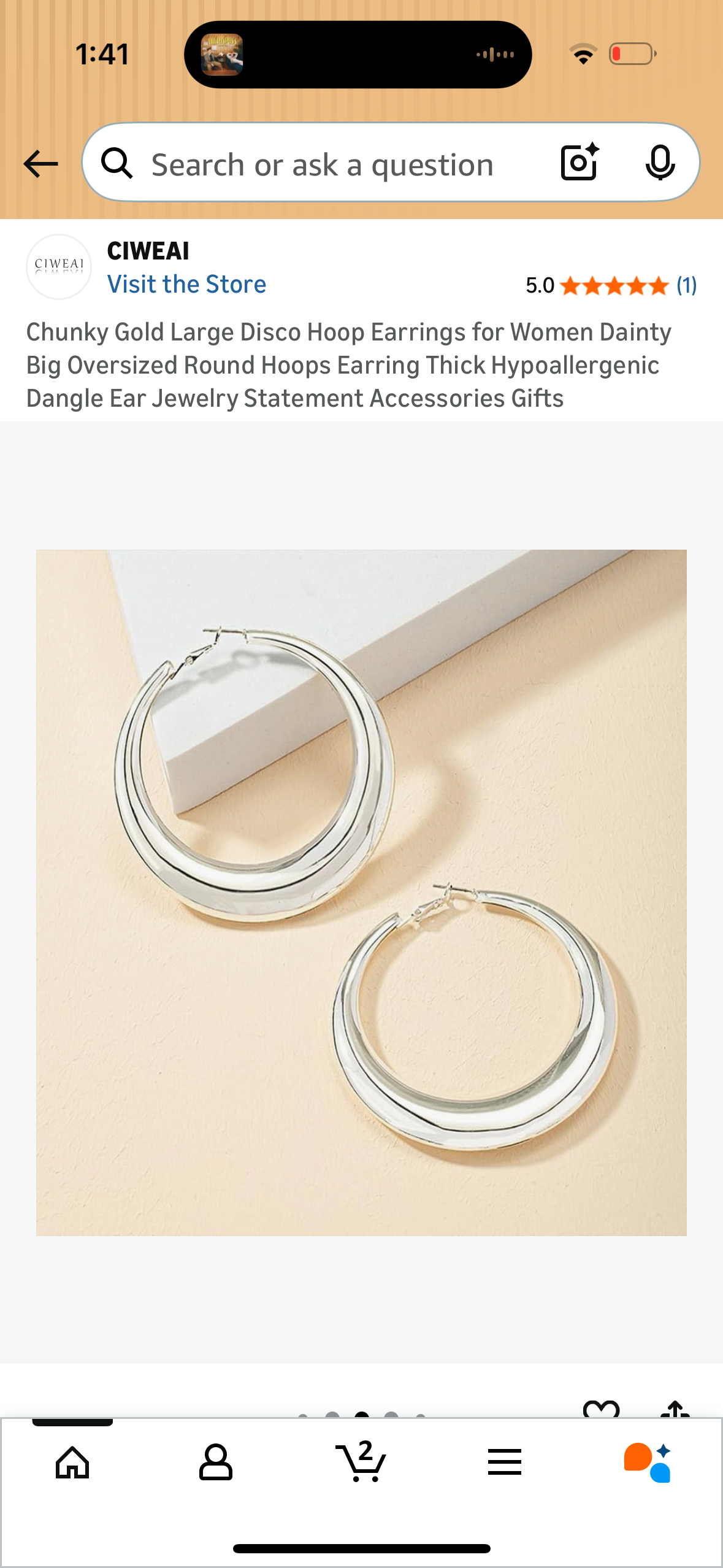 Chunky Gold Large Disco Hoop Earrings for Women Dainty Big Oversized Round Hoops Earring Thick Hypoallergenic Dangle Ear Jewelry Statement Accessories Gifts