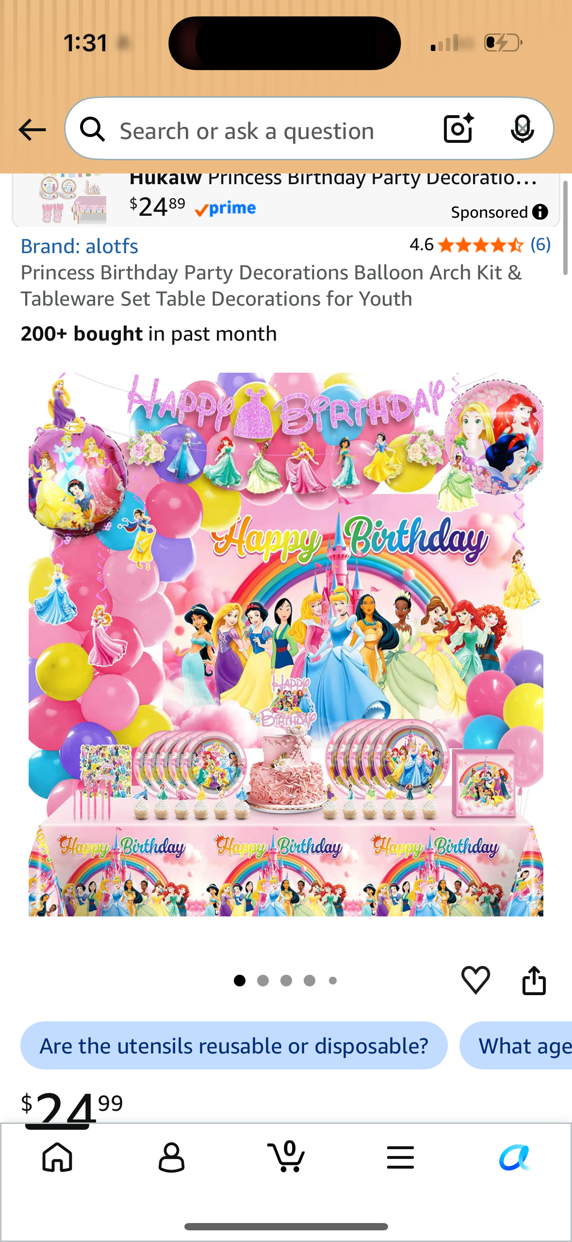 Princess Birthday Party Decorations Balloon Arch Kit & Tableware Set Table Decorations for Youth