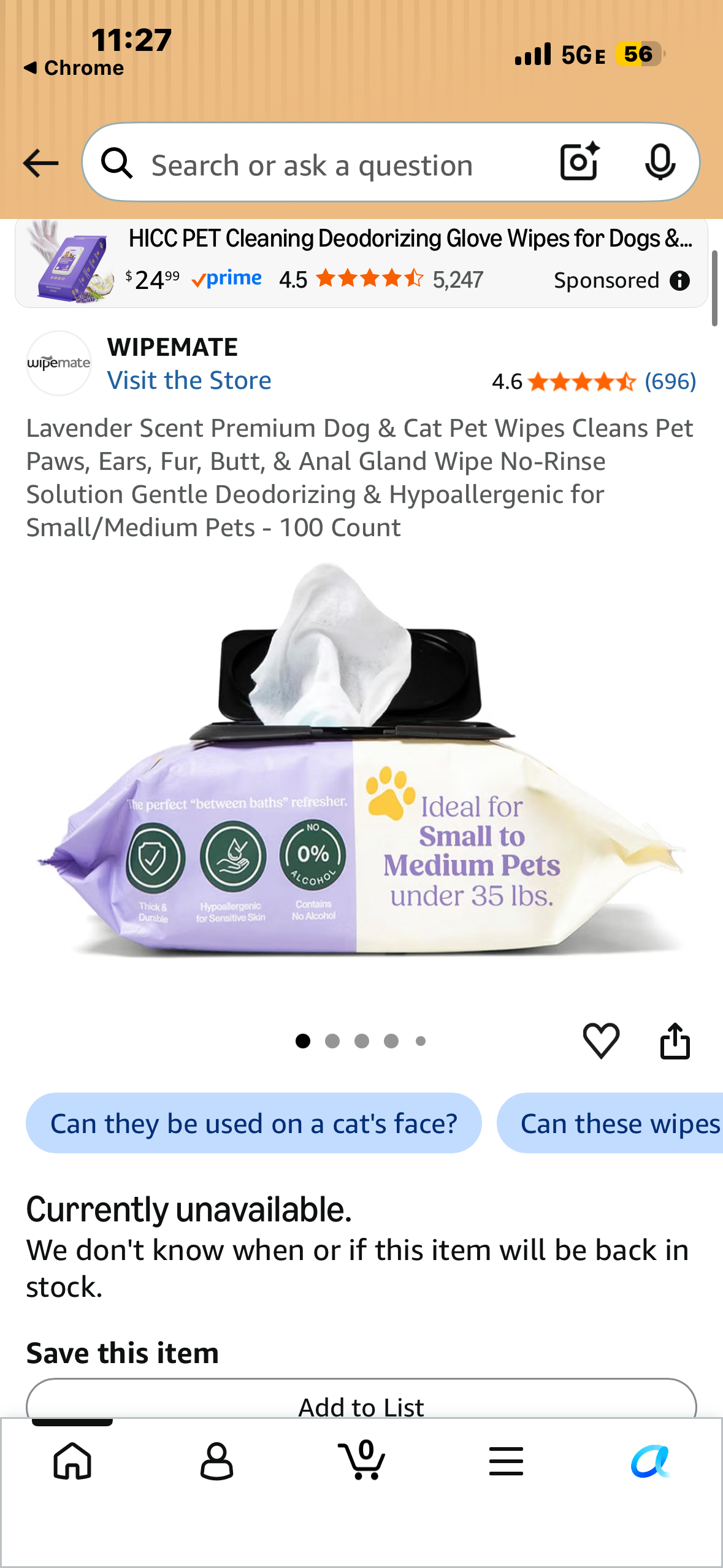 400pcs Dog Wipes for Paws and Butt, Large Pet Wipes for Dogs, Dog Wipes Cleaning Deodorizing, Hypoallergenic, Puppy Wipes for Grooming Face Fur Body, Lavender Scented( 4 packs of 100 count)
