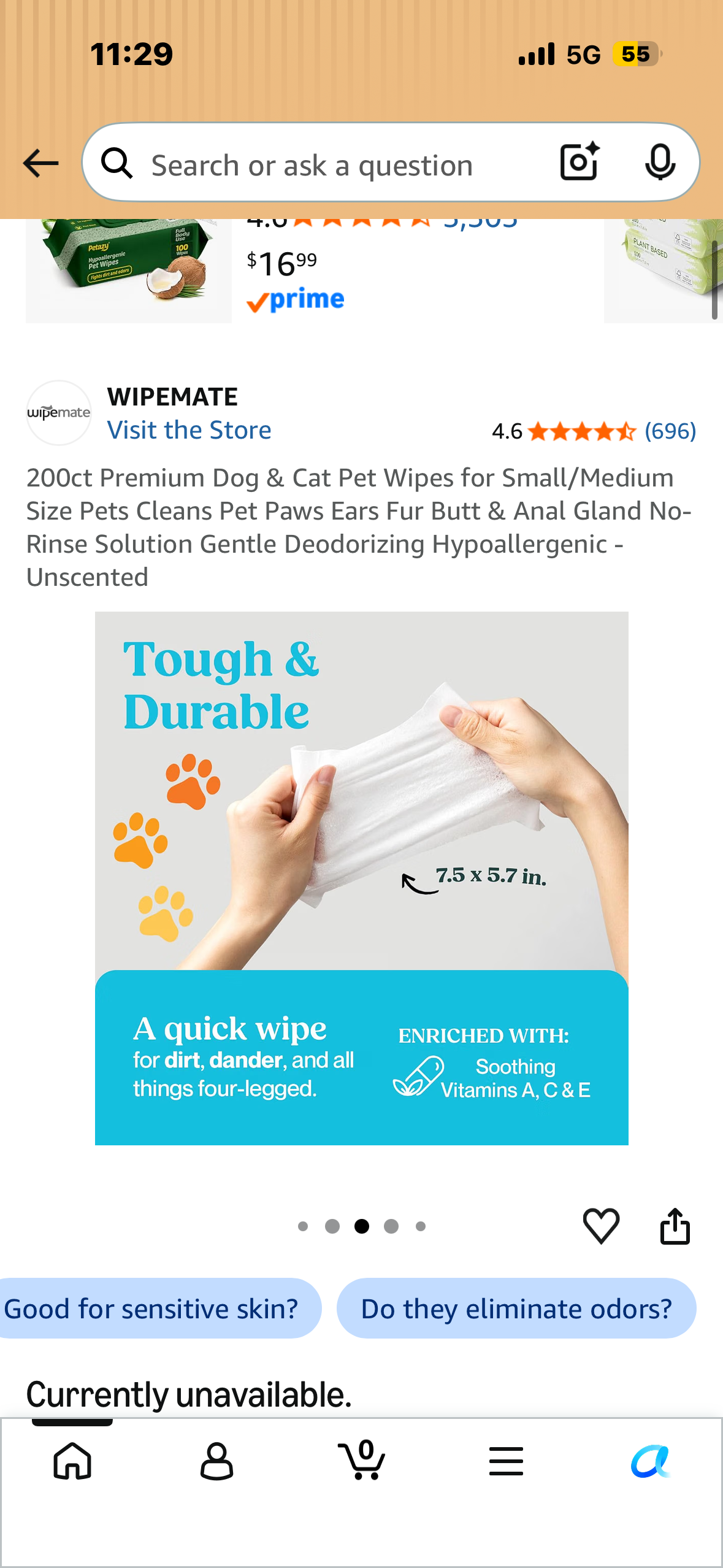 400pcs Dog Wipes for Paws and Butt, Large Pet Wipes for Dogs, Dog Wipes Cleaning Deodorizing, Hypoallergenic, Puppy Wipes for Grooming Face Fur Body, Lavender Scented( 4 packs of 100 count)