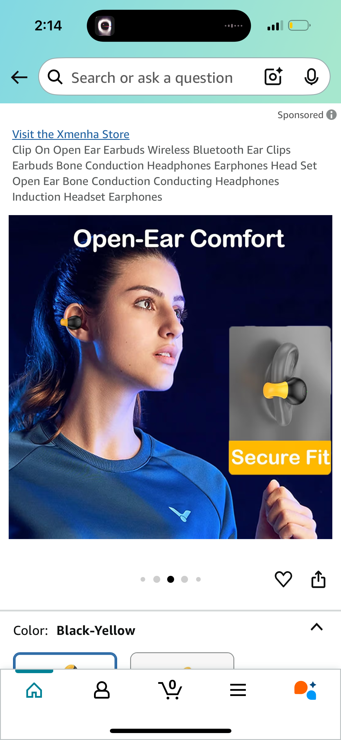 Clip On Open Ear Earbuds Wireless Bluetooth Ear Clips Earbuds Bone Conduction Headphones Earphones Head Set Open Ear Bone Conduction Conducting Headphones Induction Headset Earphones