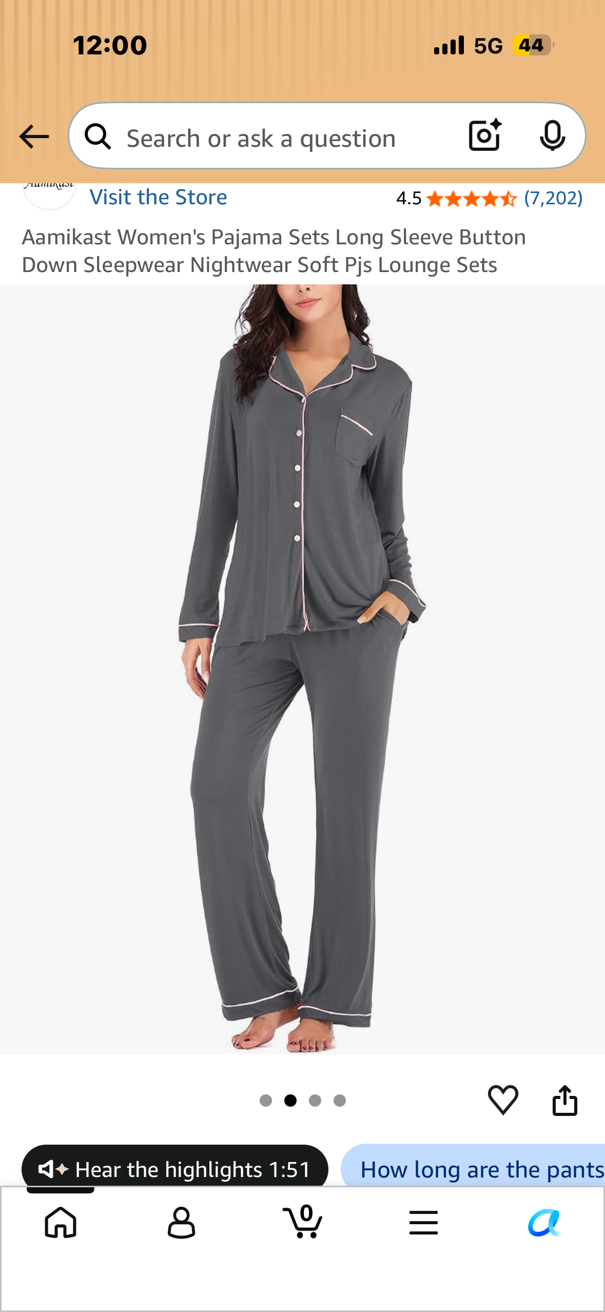 Women's Pajama Set, Long Sleeve Button Sleepwear, Nightwear, Soft Pjs Lounge Set (Size XXL, Navy)