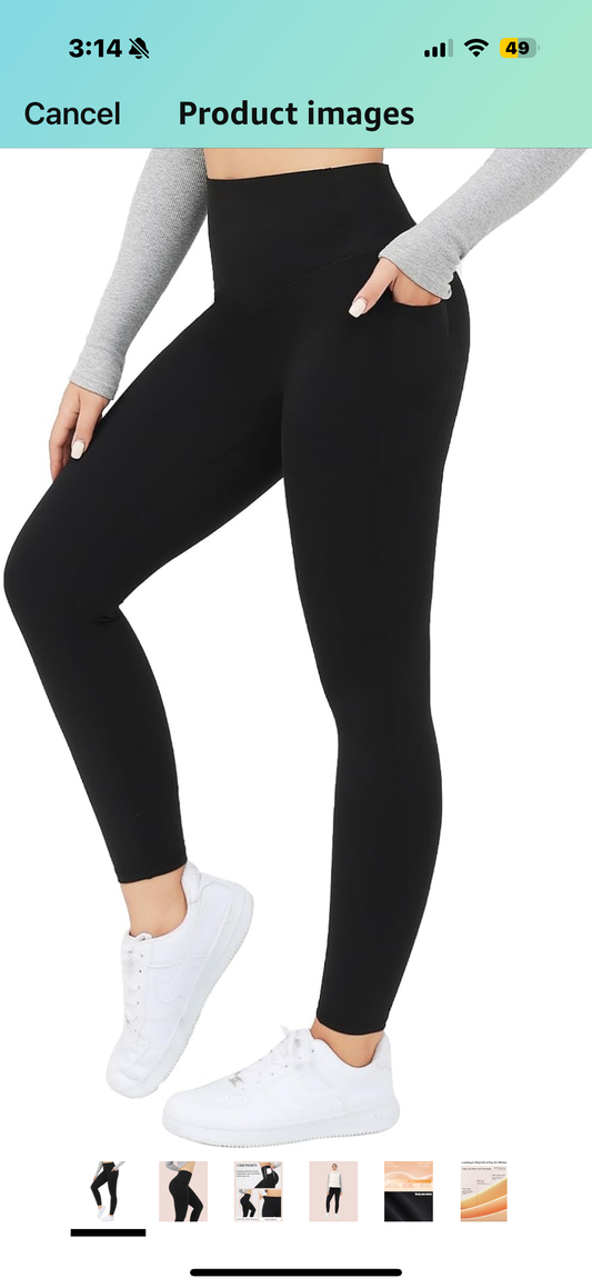 Fommos Fleece Lined Leggings Women - High Waisted Thermal Tummy Control Compression Shapewear Warm Pants for Cold Winter (Size XXL) Mo