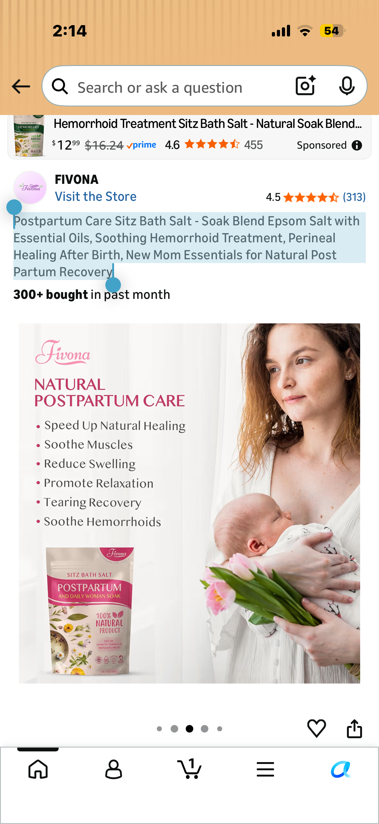 Postpartum Care Sitz Bath Salt - Soak Blend Epsom Salt with Essential Oils, Soothing Hemorrhoid Treatment, Perineal Healing After Birth, New Mom Essentials for Natural Post Partum Recovery