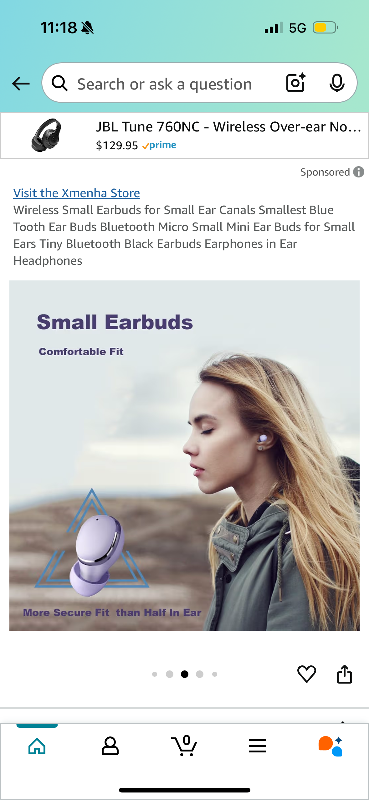 Wireless Small Earbuds for Small Ear Canals Smallest Blue Tooth Ear Buds Bluetooth Micro Small Mini Ear Buds for Small Ears Tiny Bluetooth Black Earbuds Earphones in Ear Headphones