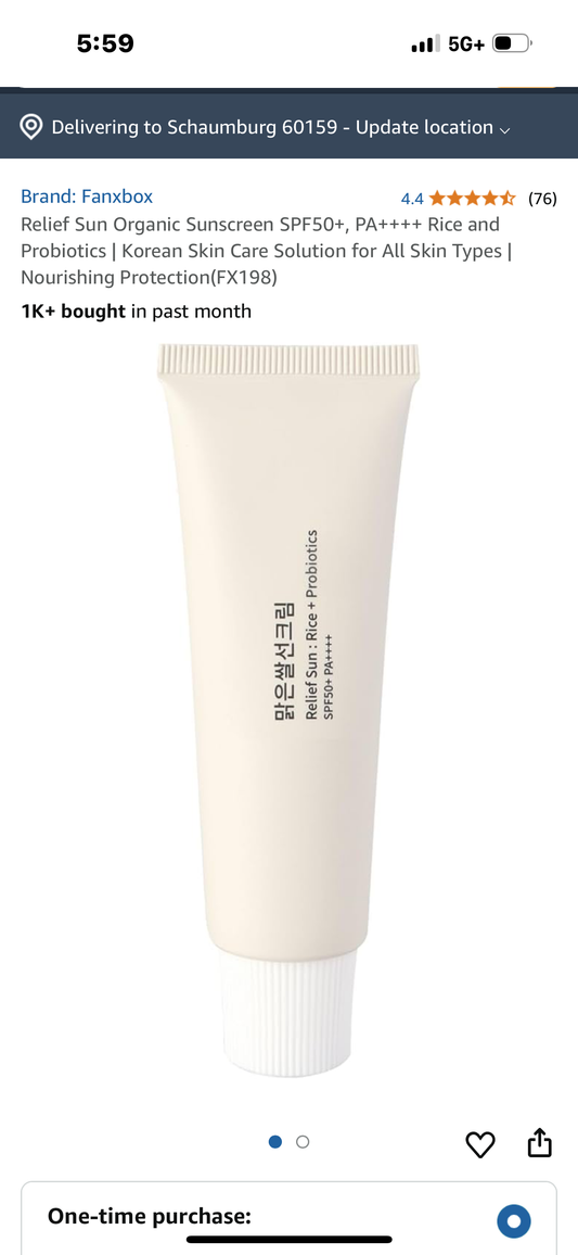 2 packages SPF 50 Beauty of Joseon Relief Sunscreen