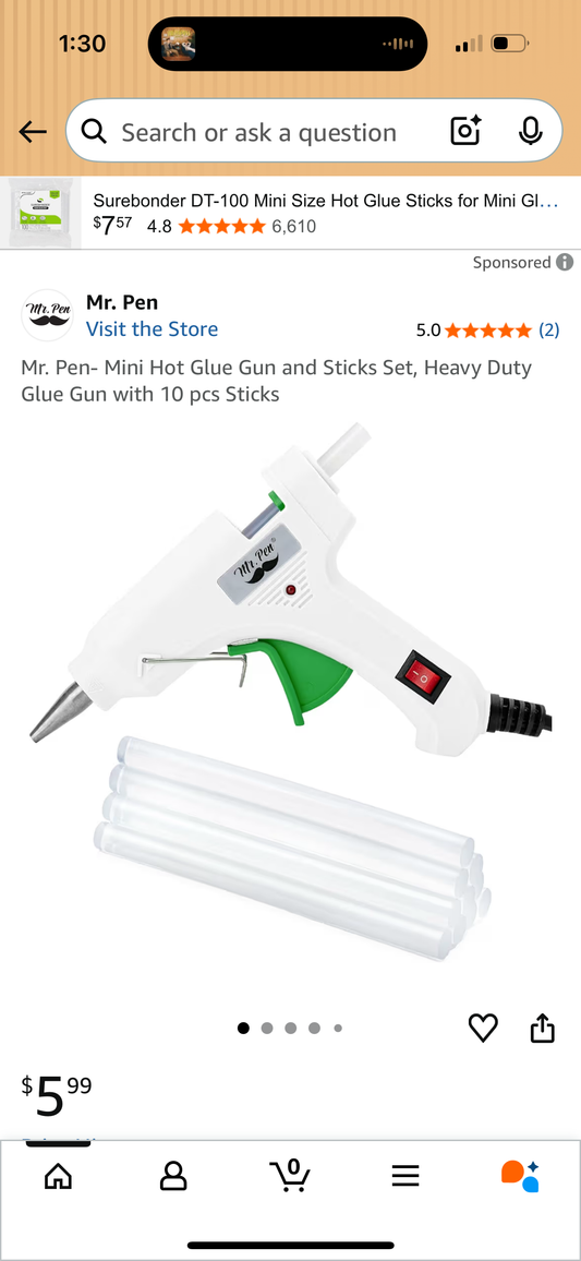Mr. Pen- Mini Hot Glue Gun and Sticks Set, Heavy Duty Glue Gun with 10 pcs Sticks