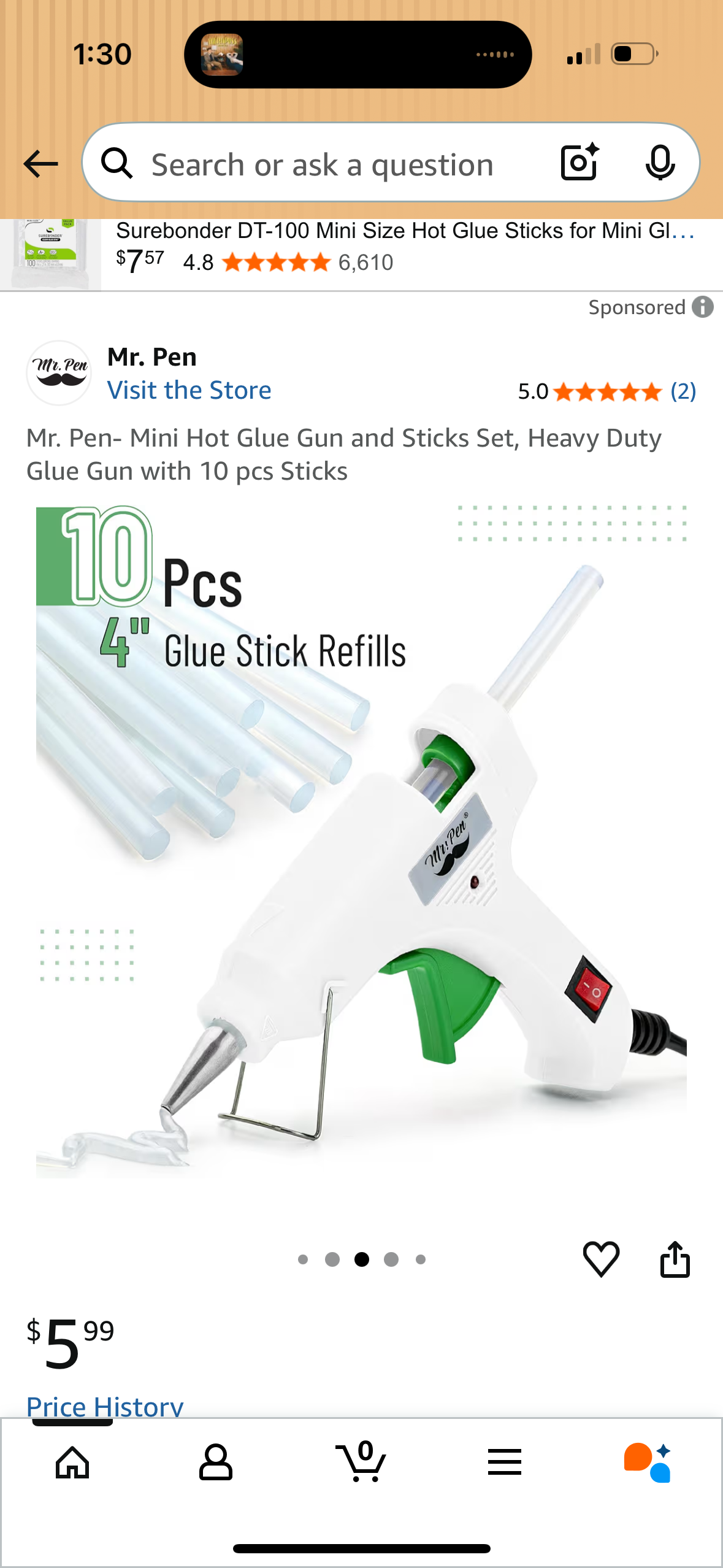 Mr. Pen- Mini Hot Glue Gun and Sticks Set, Heavy Duty Glue Gun with 10 pcs Sticks